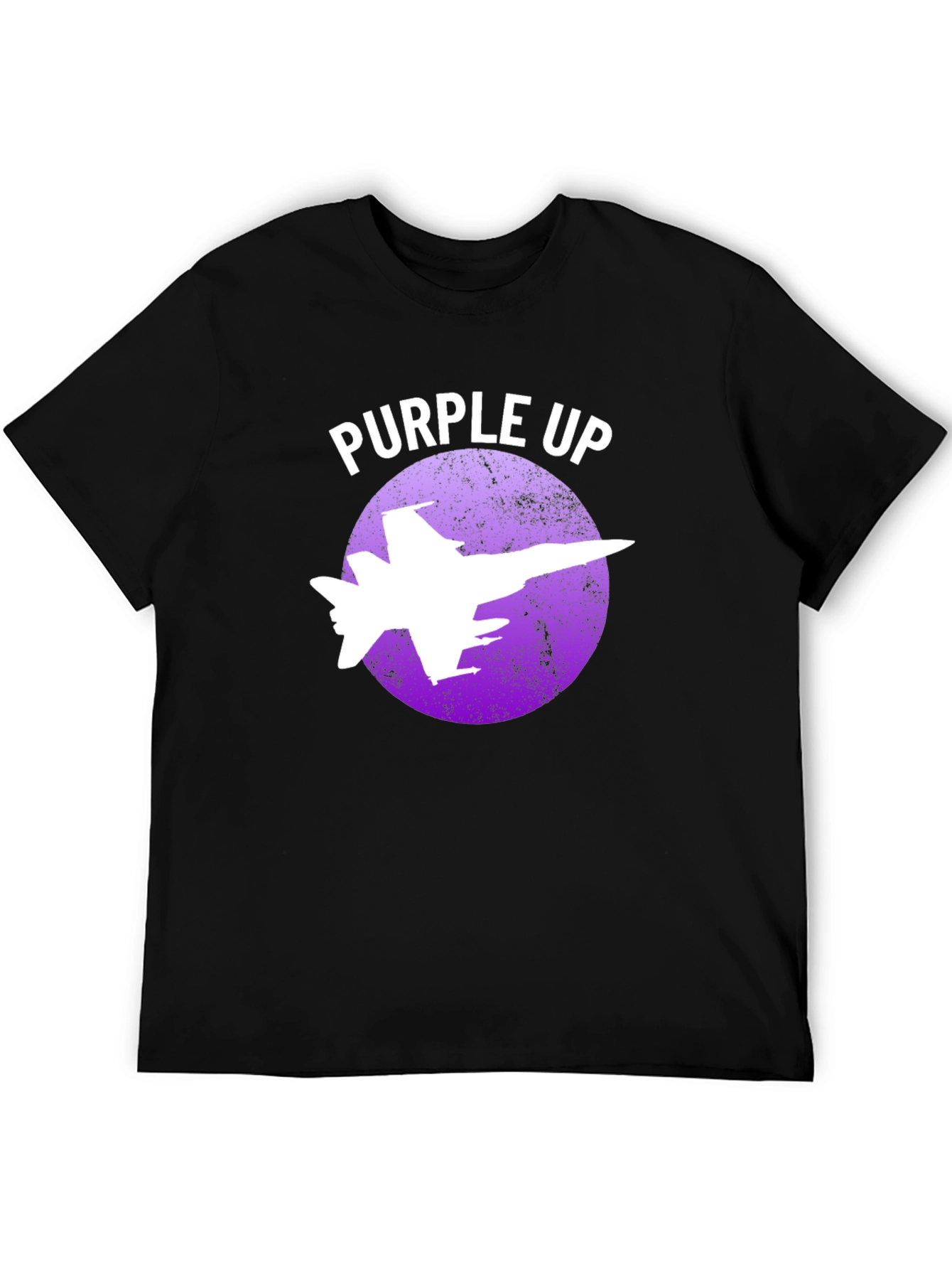 Purple Up Fighter Jet Graphic T-Shirt