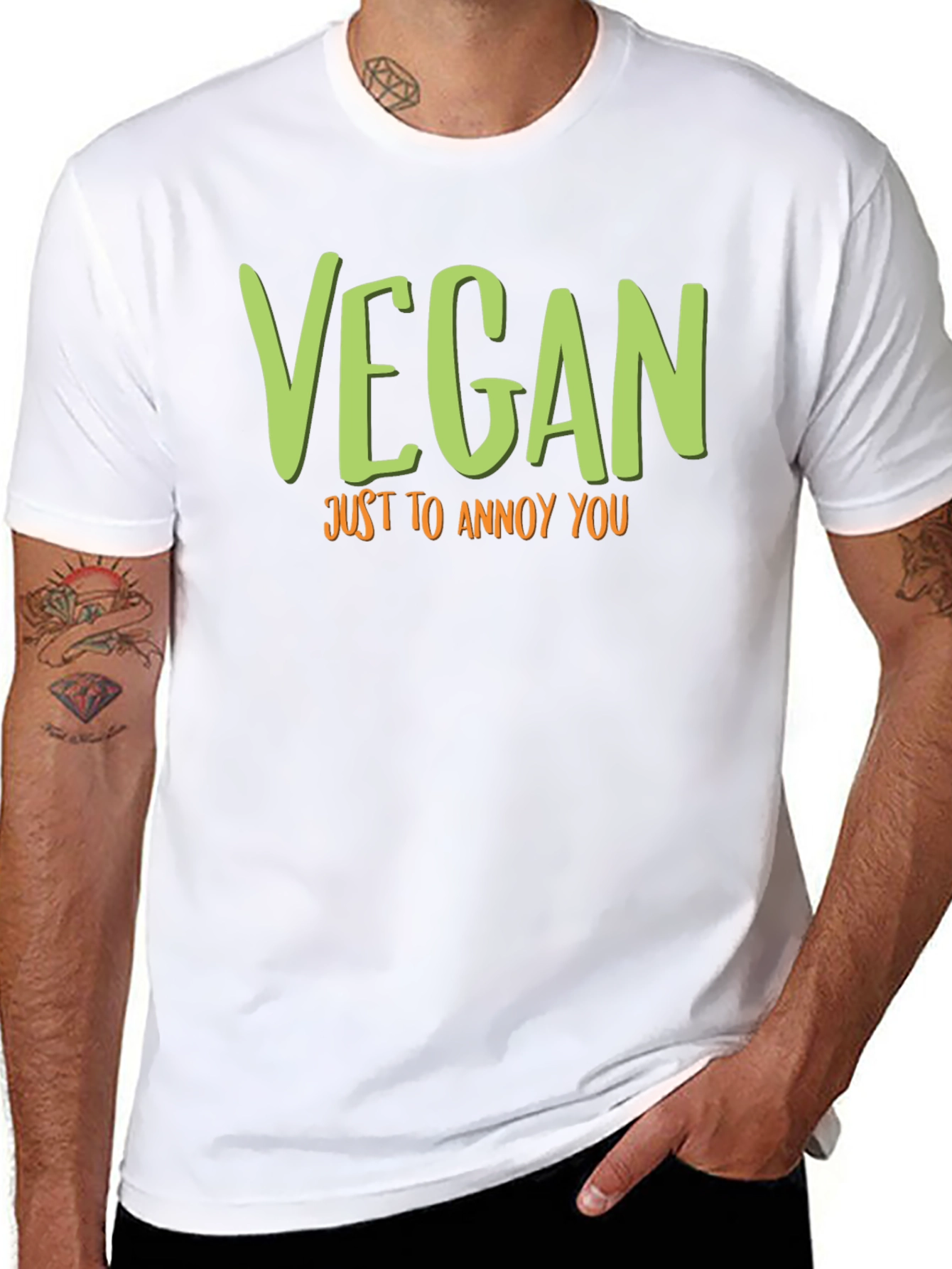 Vegan Just to Annoy You T-Shirt Funny Graphic Tee