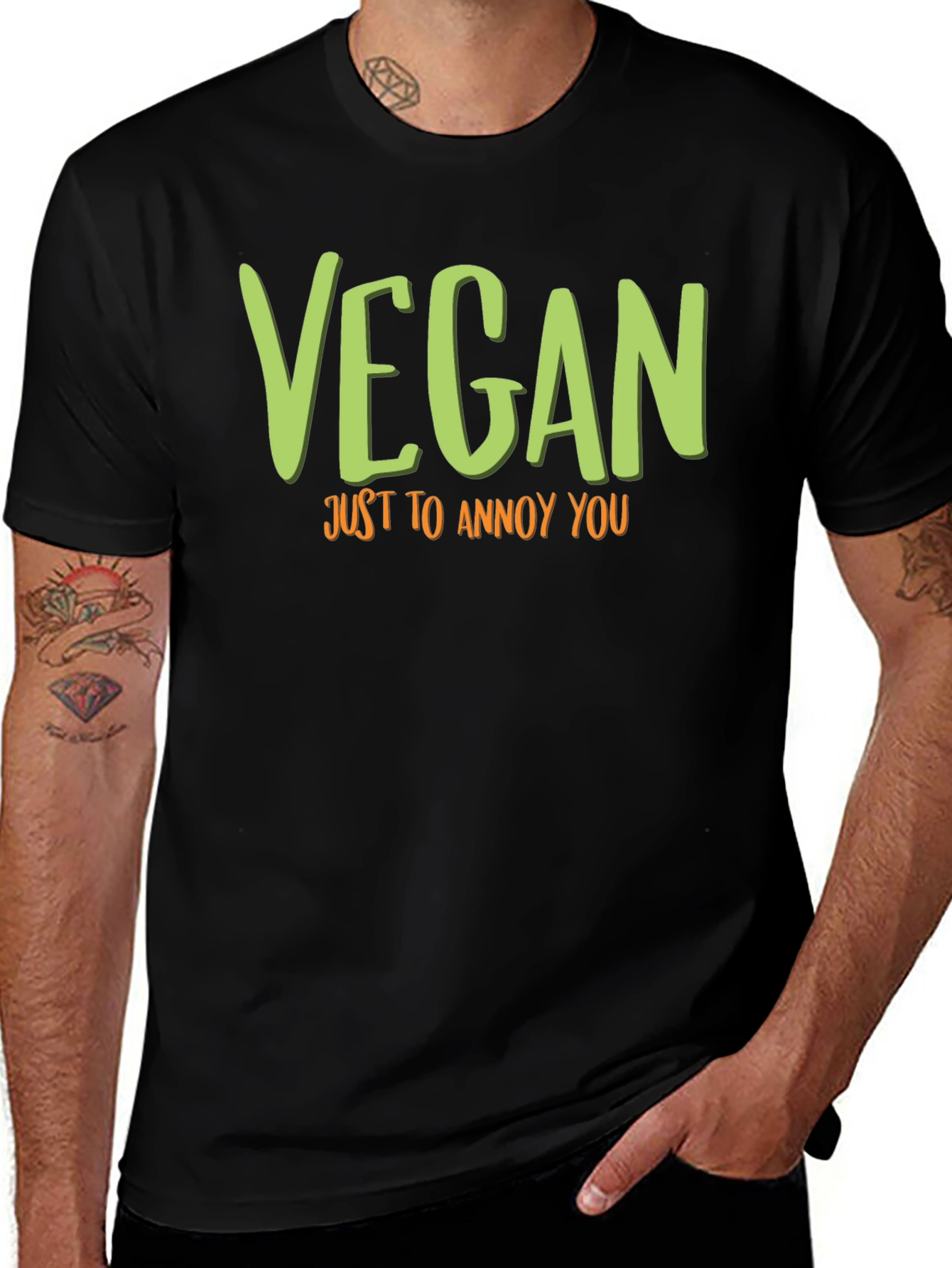 Vegan Just to Annoy You T-Shirt Funny Graphic Tee