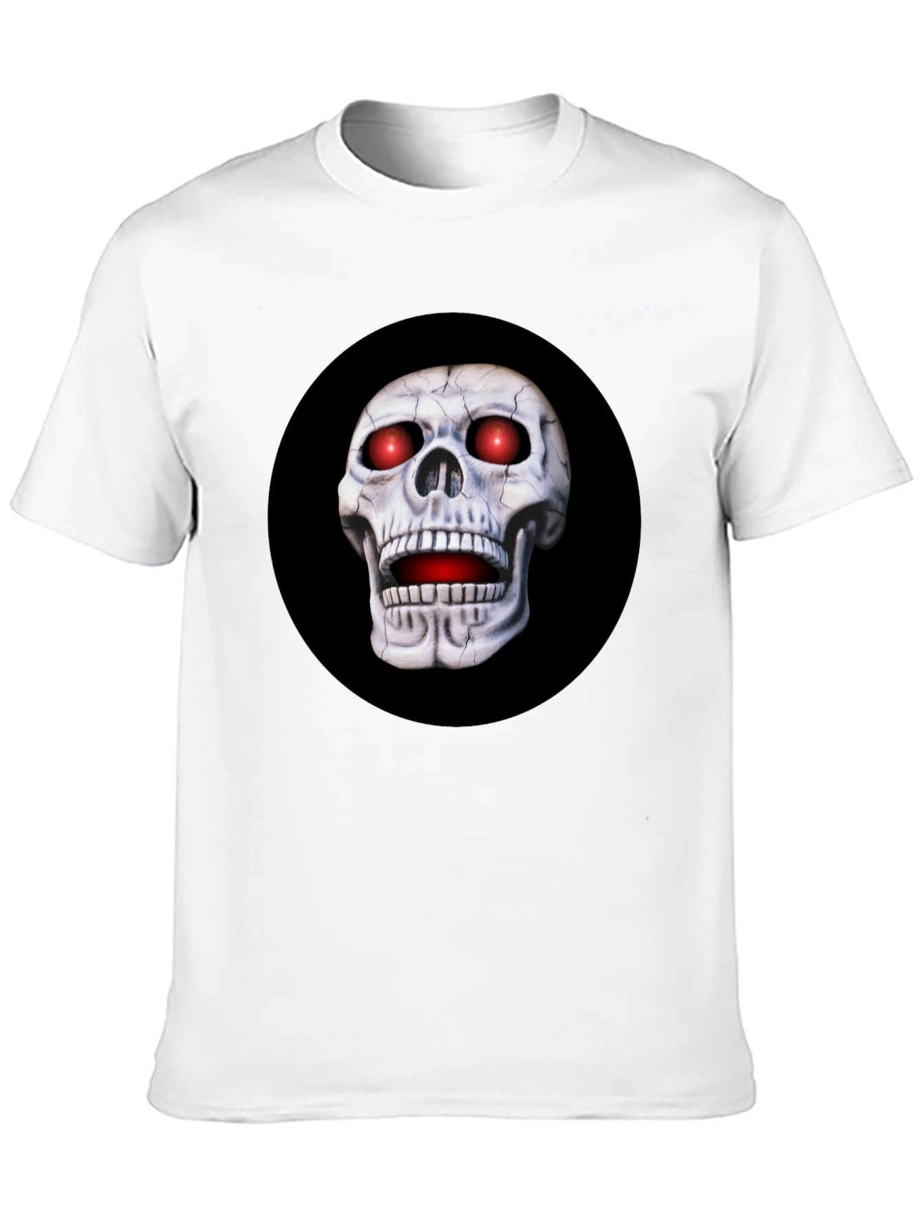 Skull Graphic T-Shirt - Red Eyes Black Tee