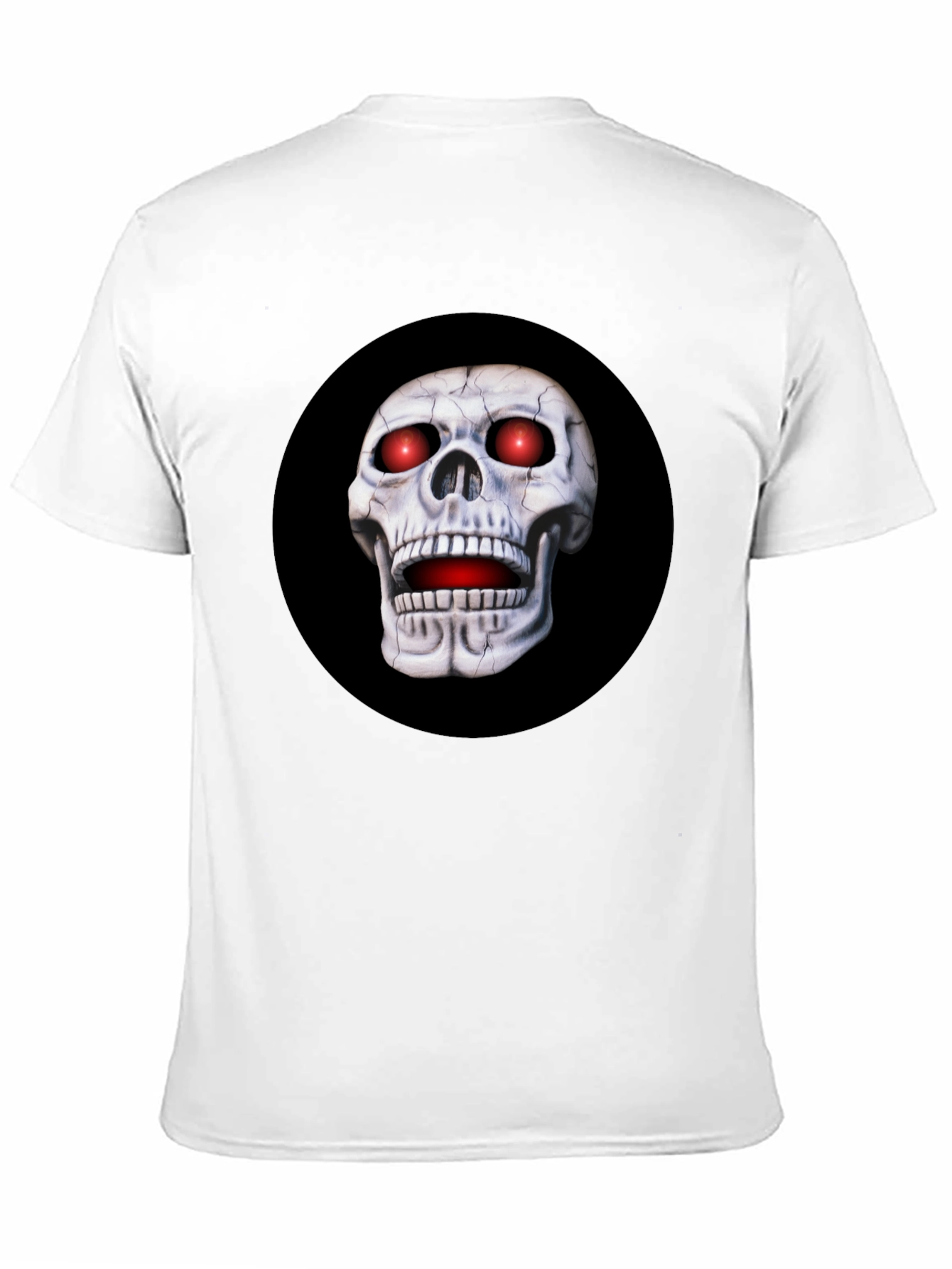 Skull Graphic T-Shirt - Red Eyes Black Tee