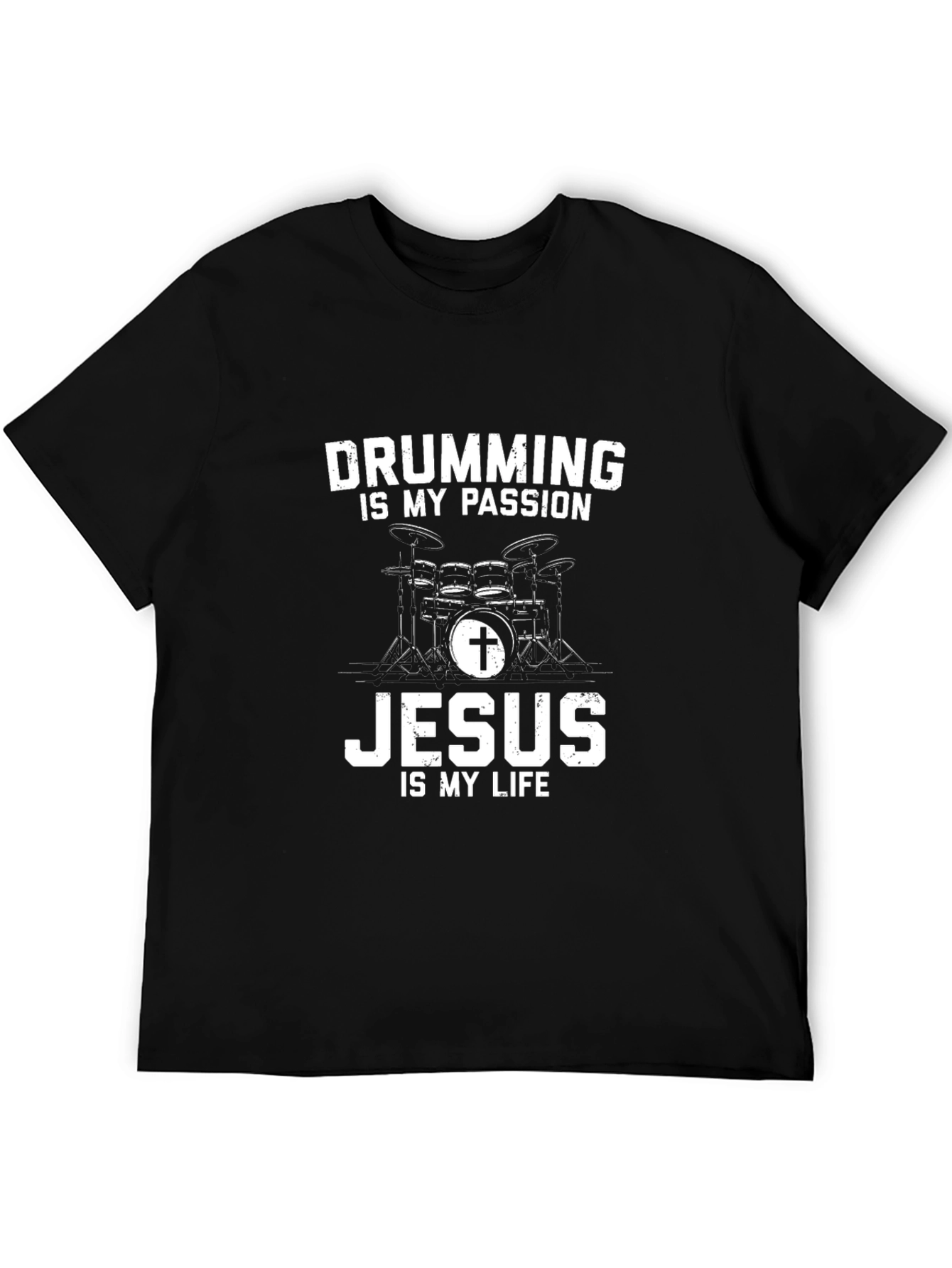 Drumming Jesus T-Shirt - Passion and Faith