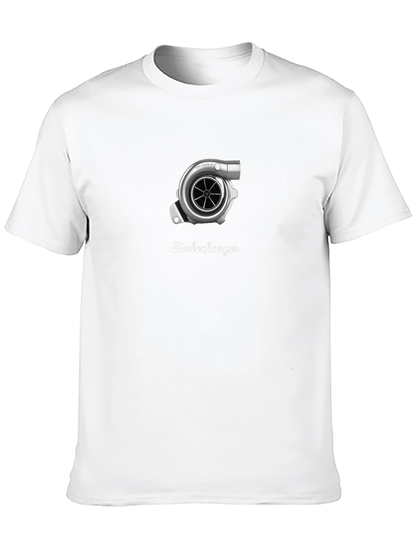 Turbocharger Graphic Tee - Black Cotton T-Shirt