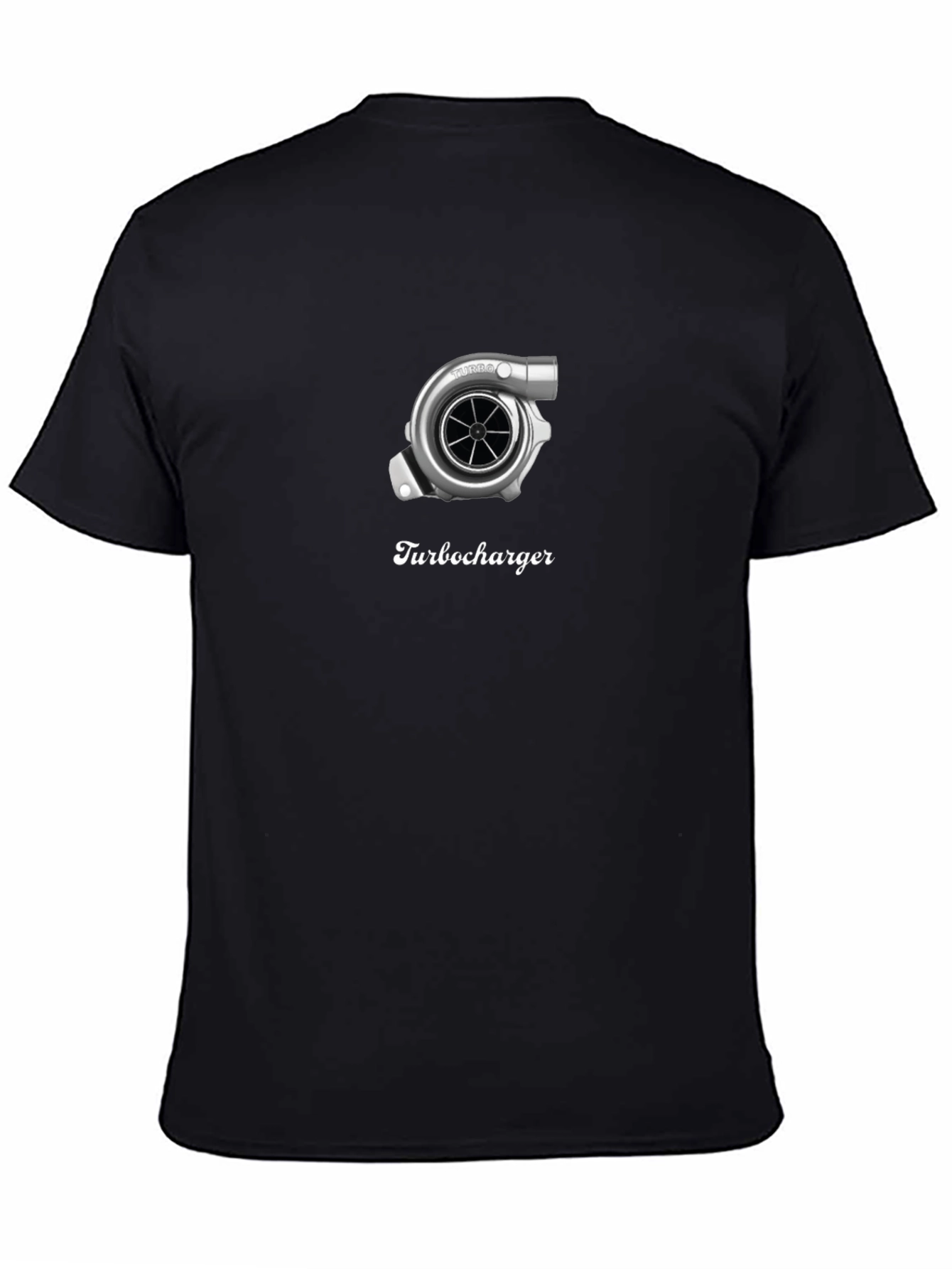 Turbocharger Graphic Tee - Black Cotton T-Shirt