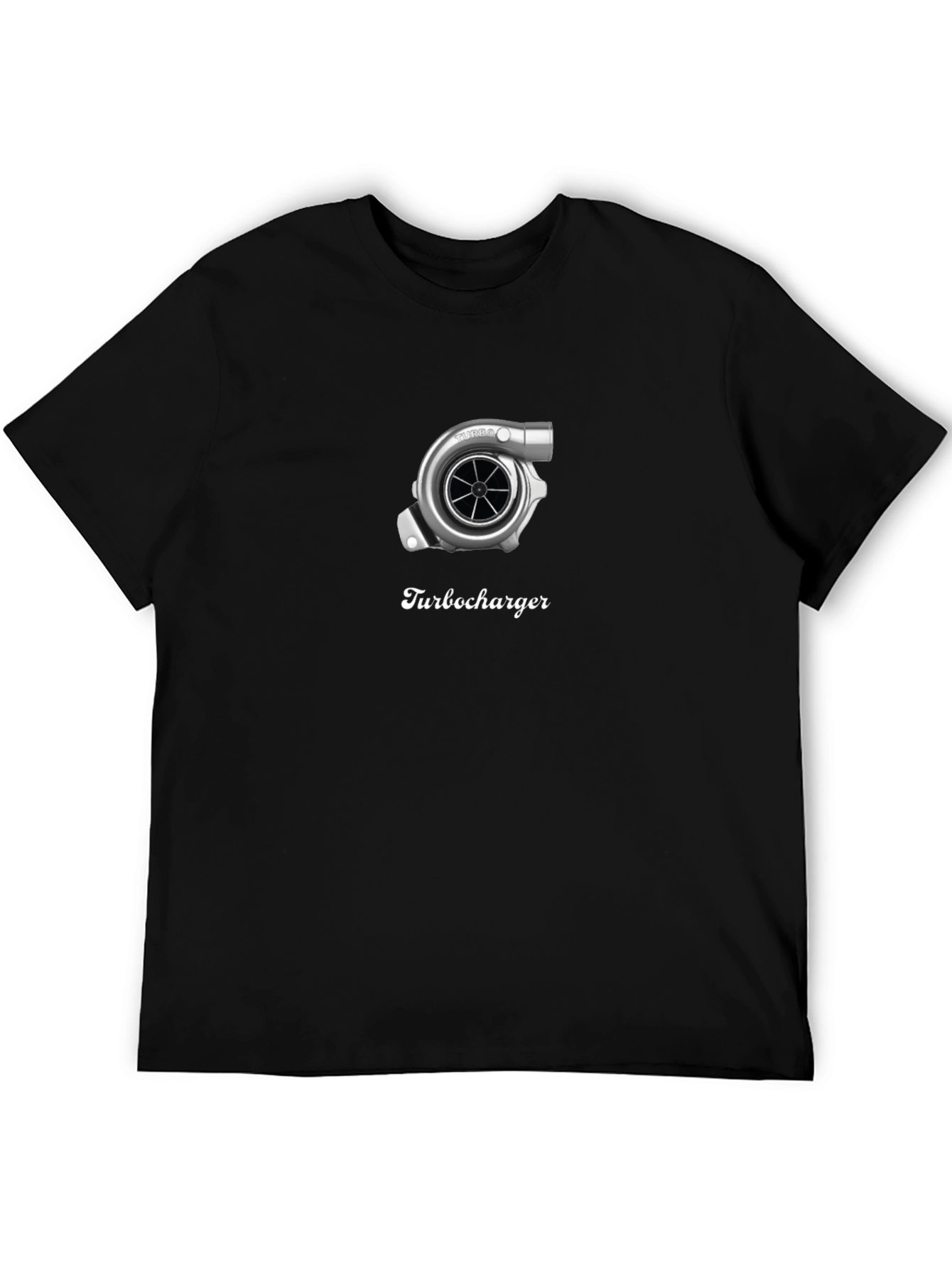 Turbocharger Graphic Tee - Black Cotton T-Shirt