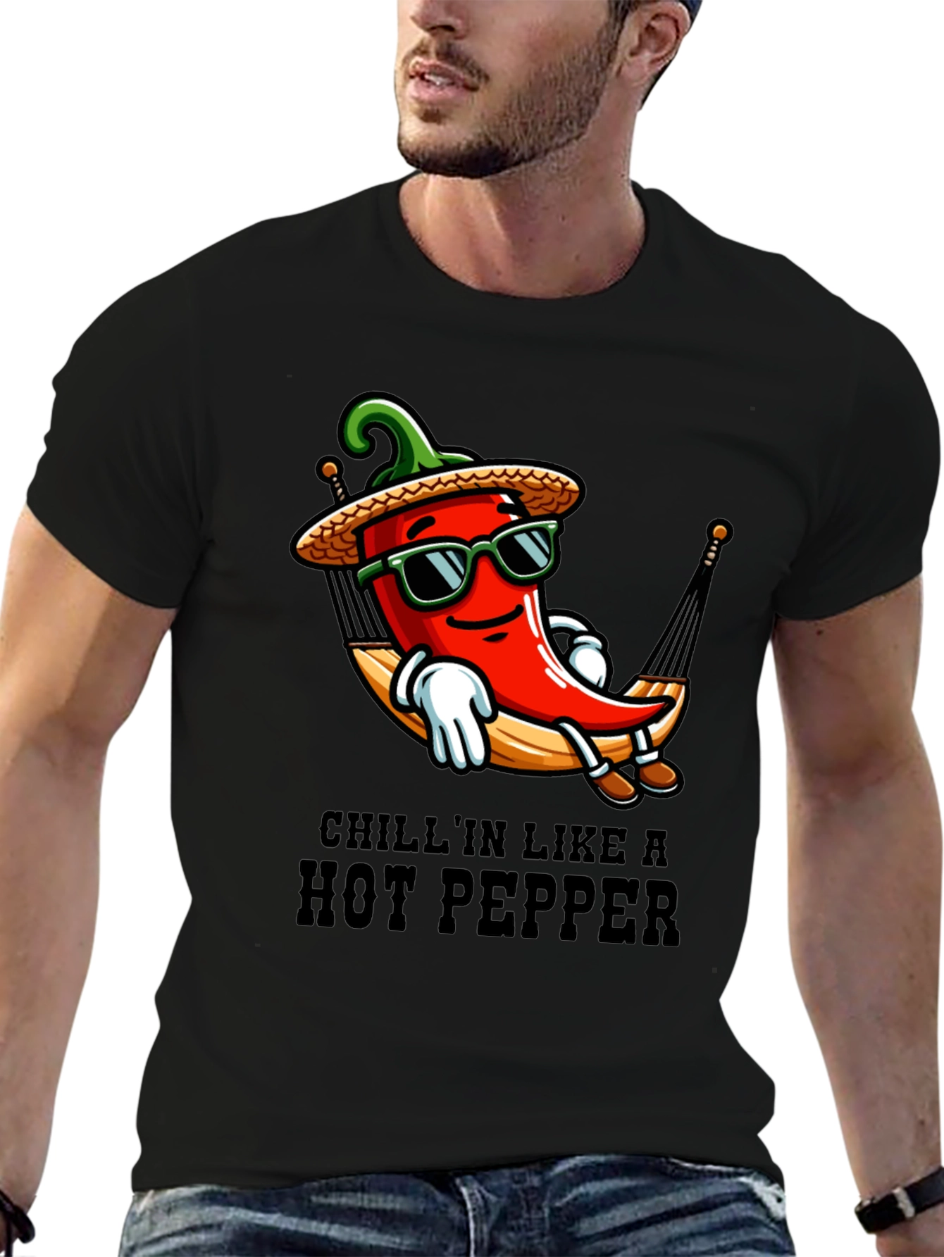 Chillin Hot Pepper T-Shirt - Funny Graphic Tee