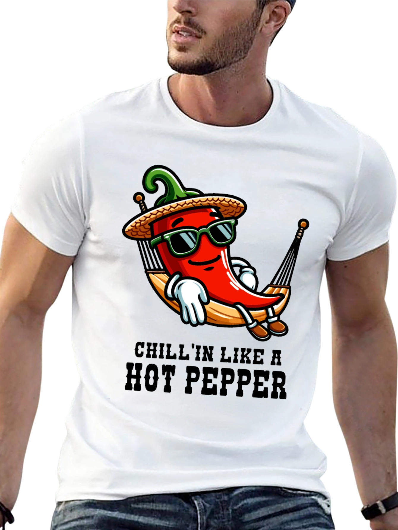Chillin Hot Pepper T-Shirt - Funny Graphic Tee