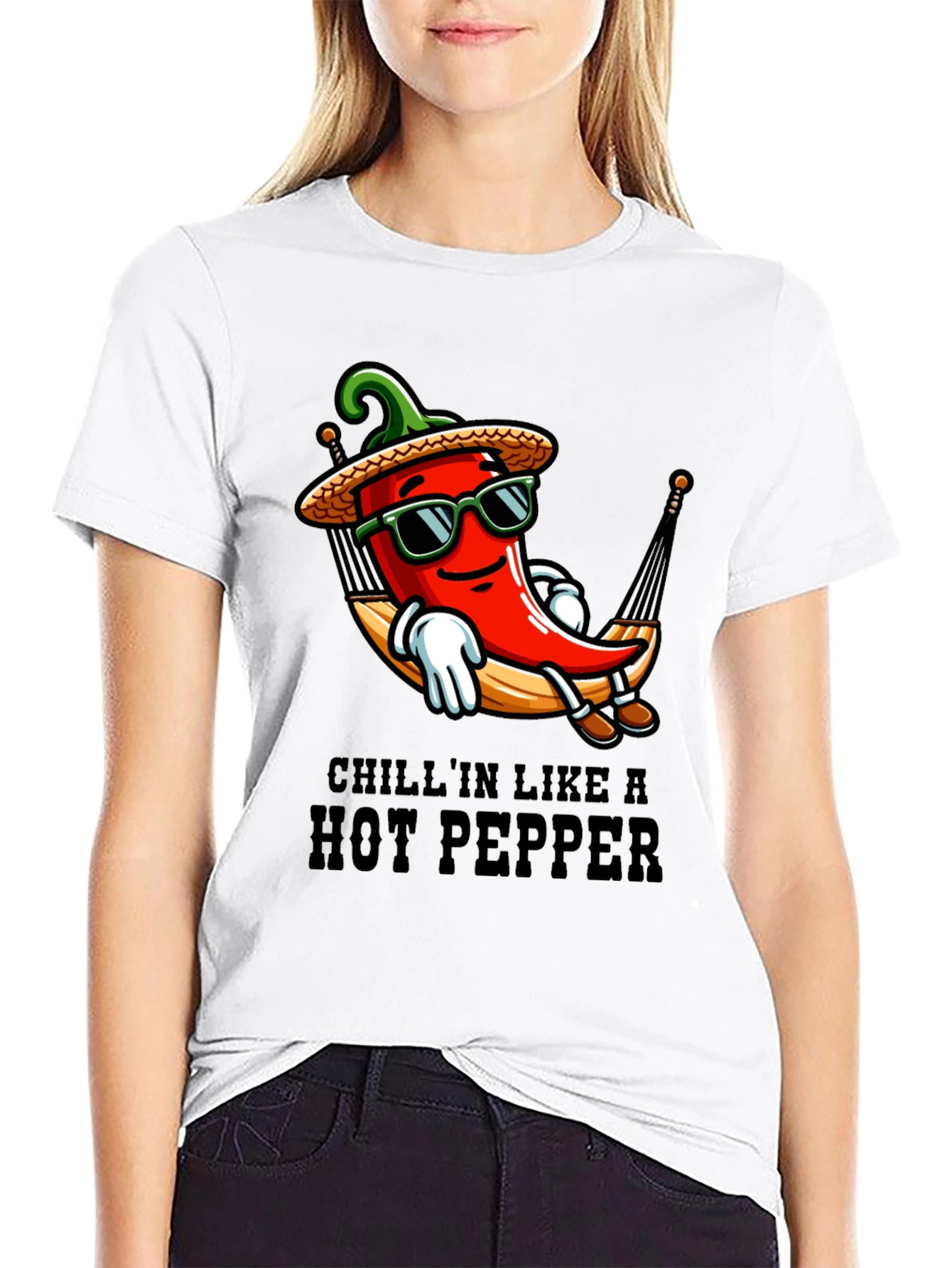 Chillin Hot Pepper T-Shirt - Funny Graphic Tee