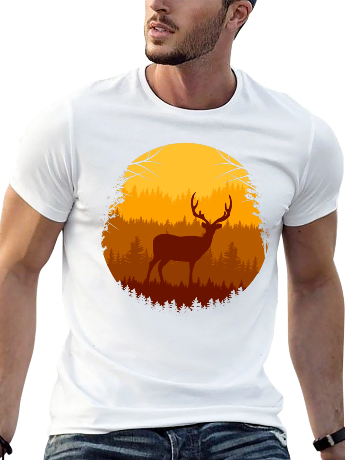 Deer in Forest Graphic Tee