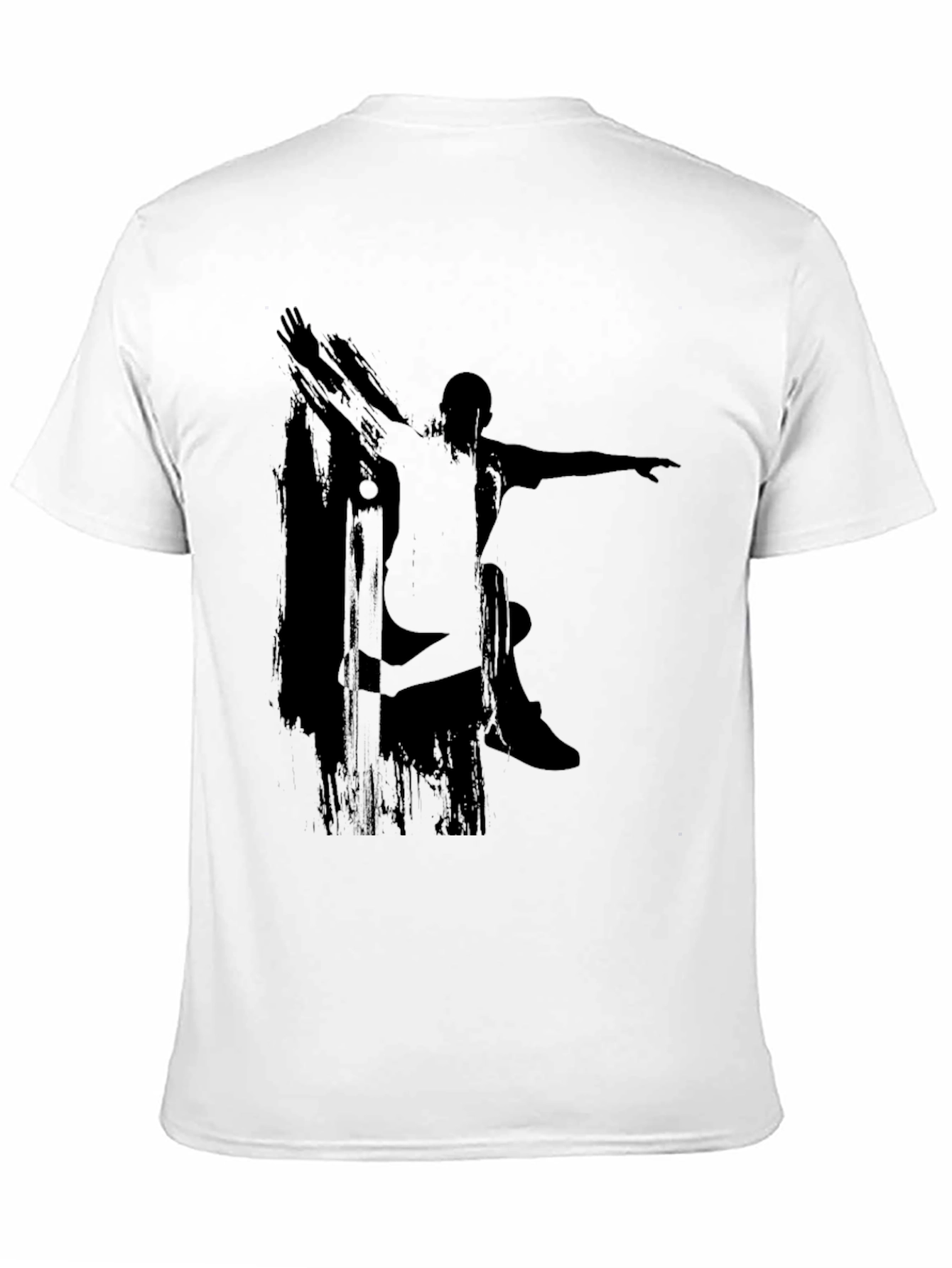 Skateboarder Silhouette Graphic Tee - Black