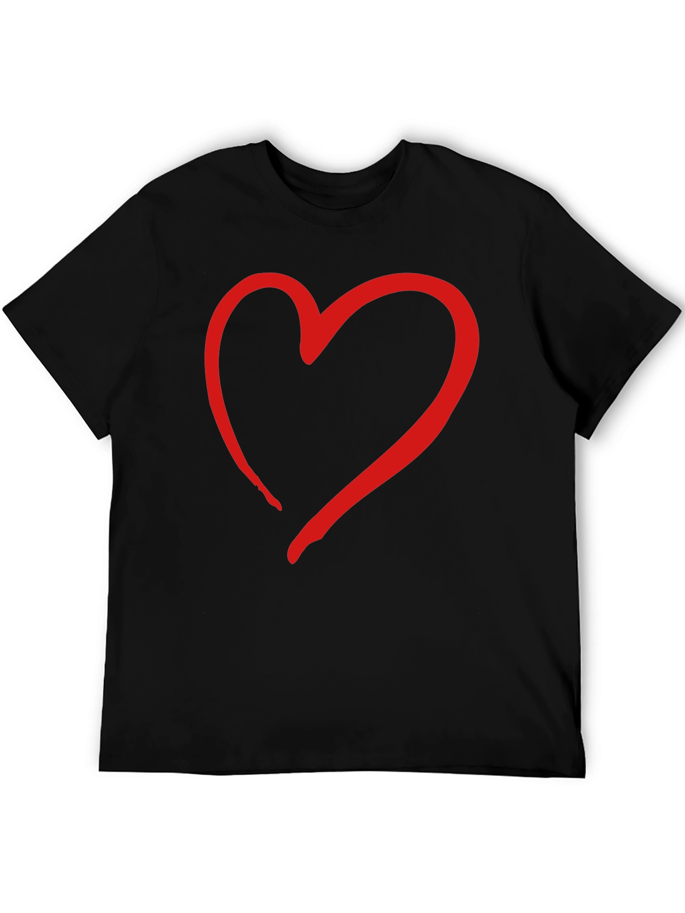 Heart Graphic Black T-Shirt | Stylish Casual Tee