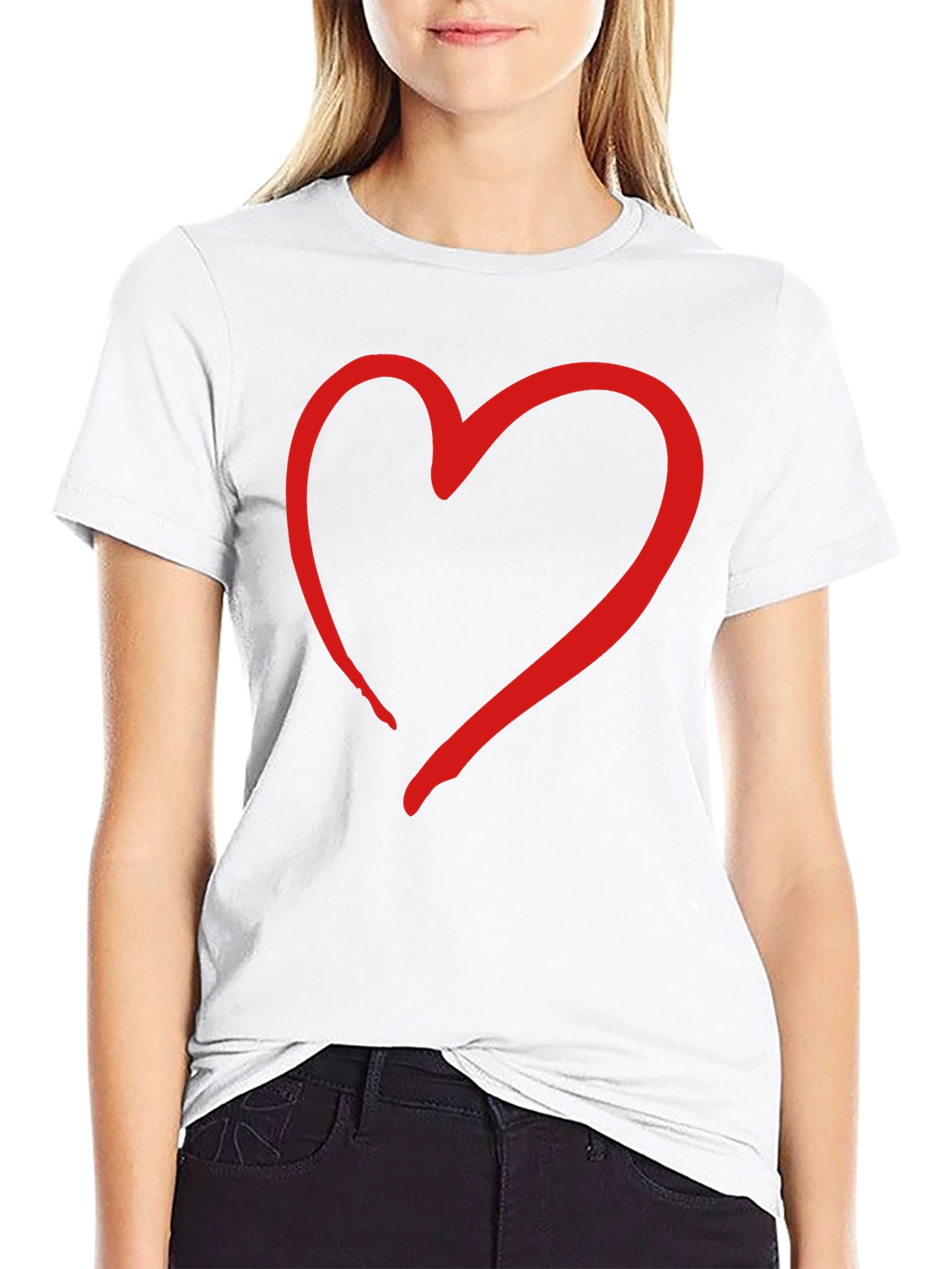 Heart Graphic Black T-Shirt | Stylish Casual Tee