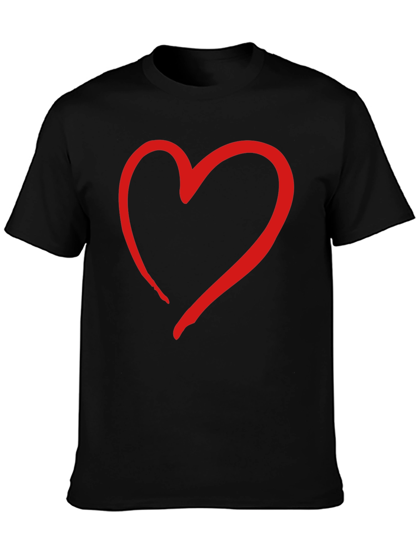 Heart Graphic Black T-Shirt | Stylish Casual Tee
