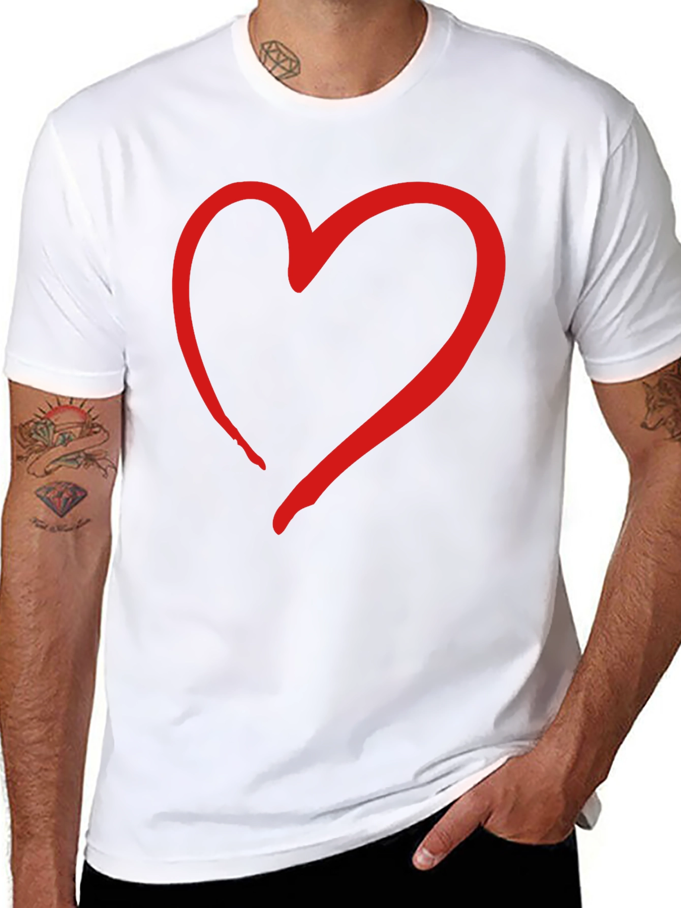 Heart Graphic Black T-Shirt | Stylish Casual Tee