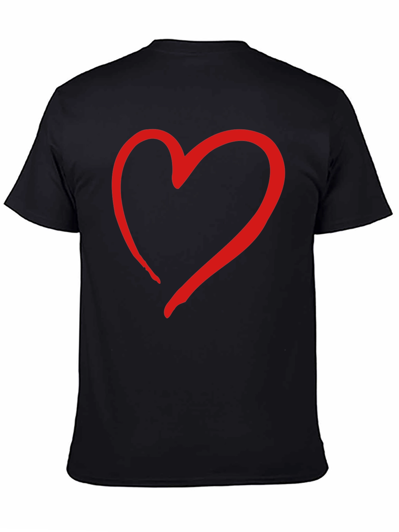 Heart Graphic Black T-Shirt | Stylish Casual Tee
