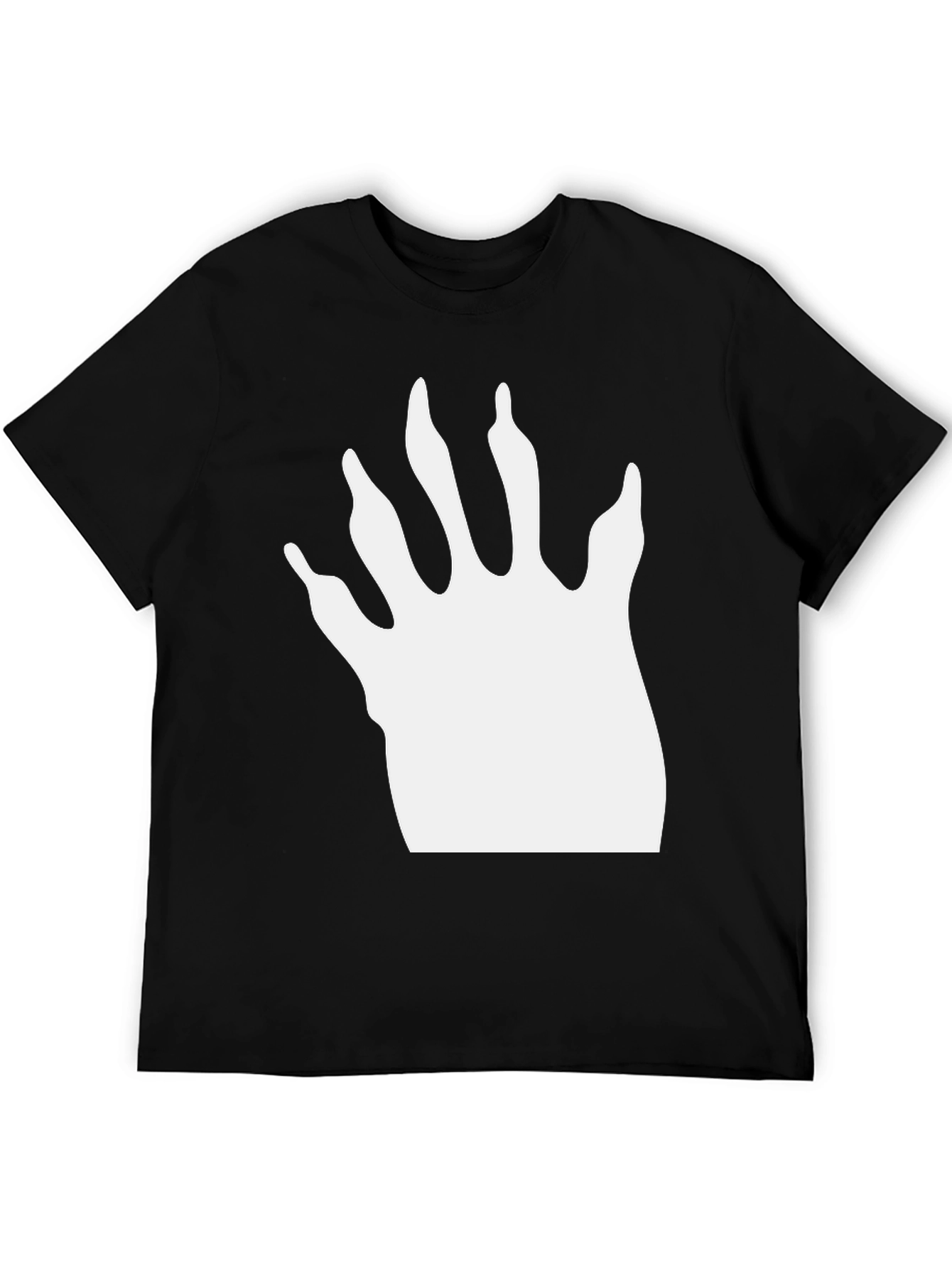 Raccoon Paw Print T-Shirt - Black Cotton Blend Tee