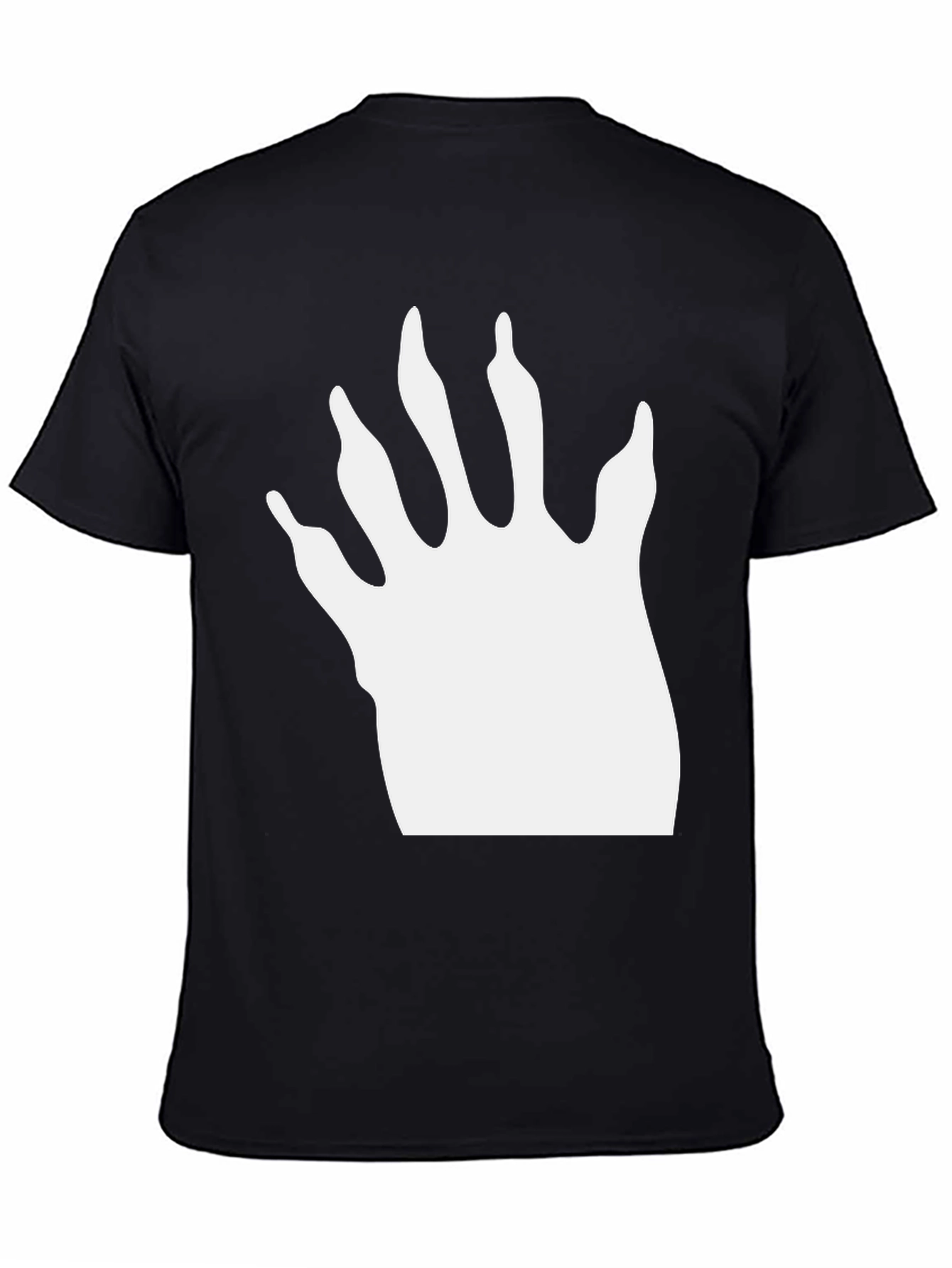 Raccoon Paw Print T-Shirt - Black Cotton Blend Tee