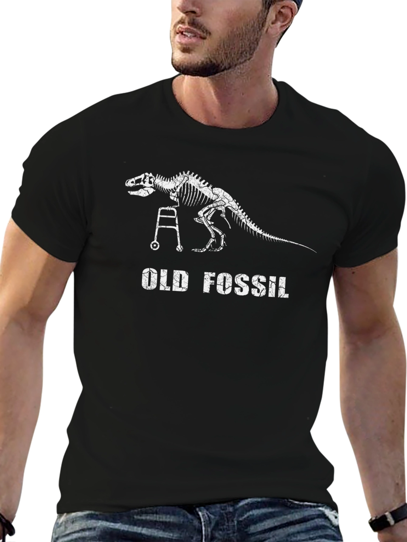 Old Fossil Dinosaur Skeleton Humor T-Shirt