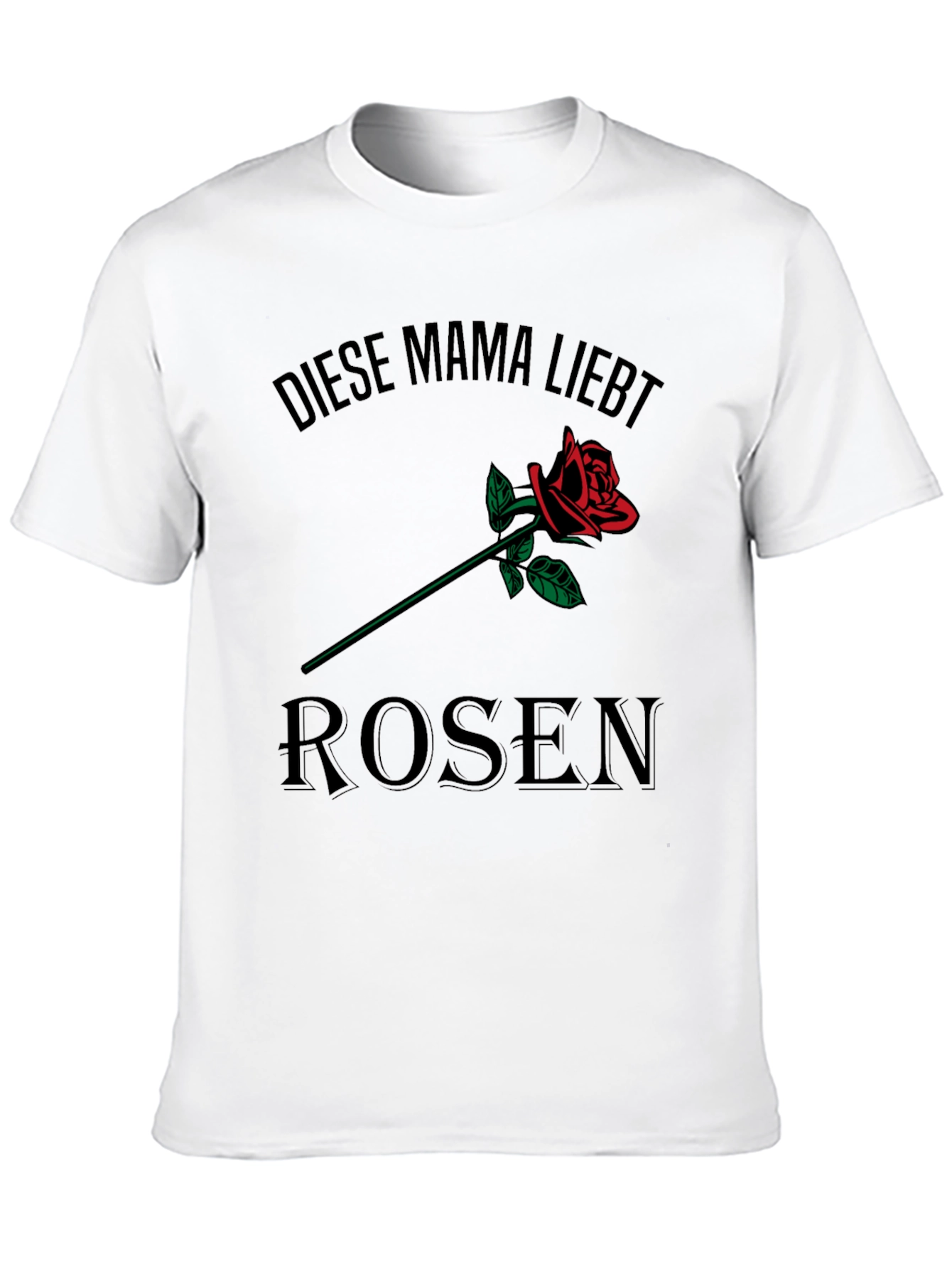 Diese Mama Liebt Rosen T-Shirt - Black