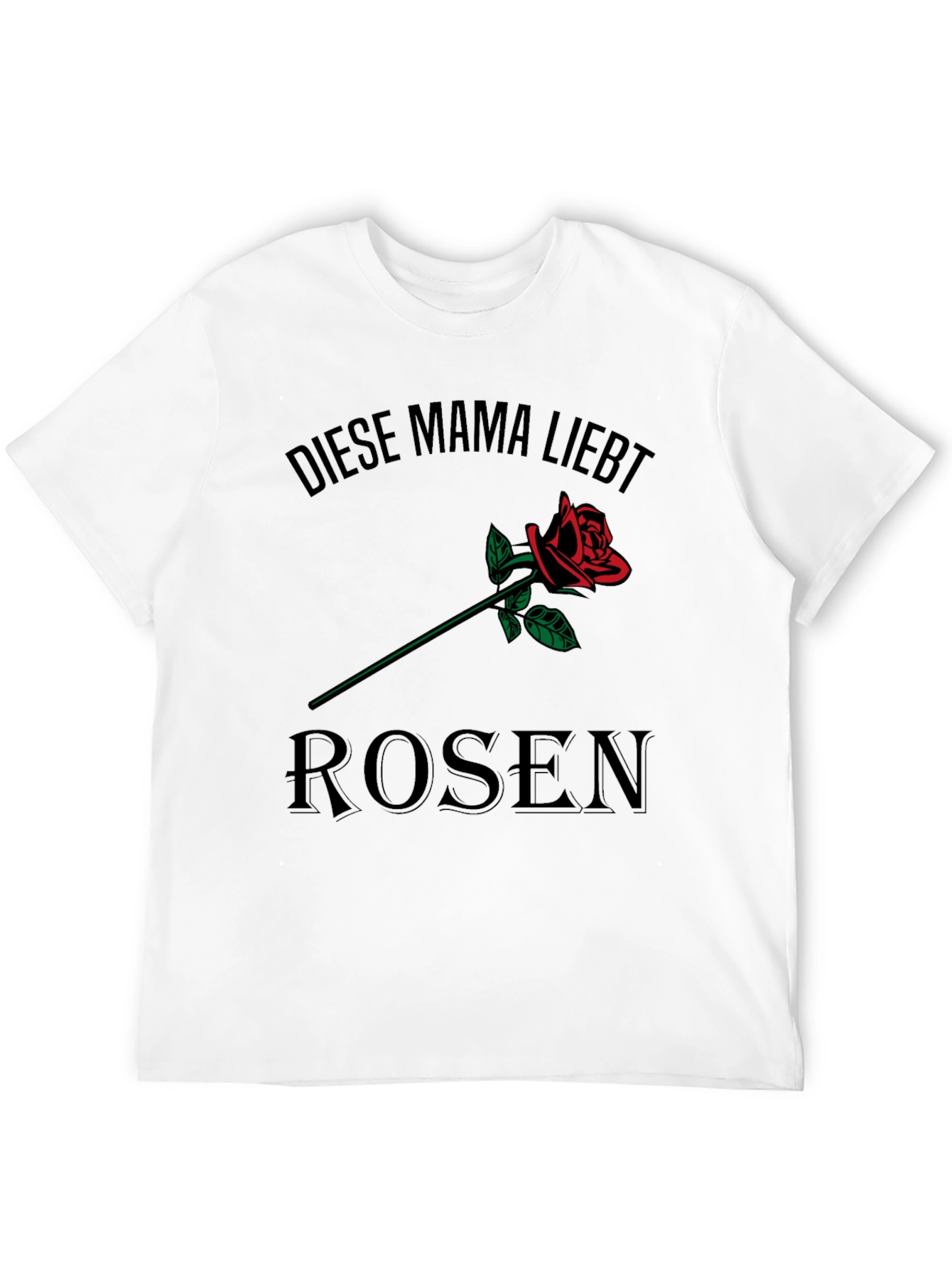 Diese Mama Liebt Rosen T-Shirt - Black