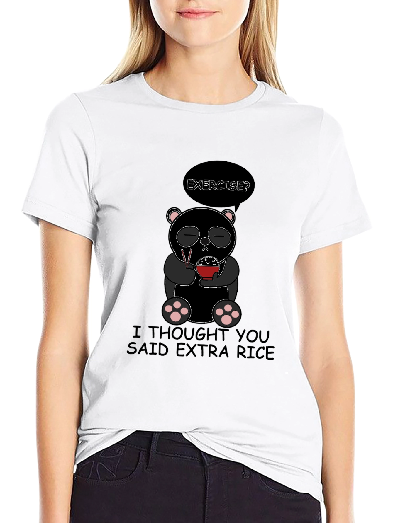 Extra Rice Panda Graphic T-Shirt