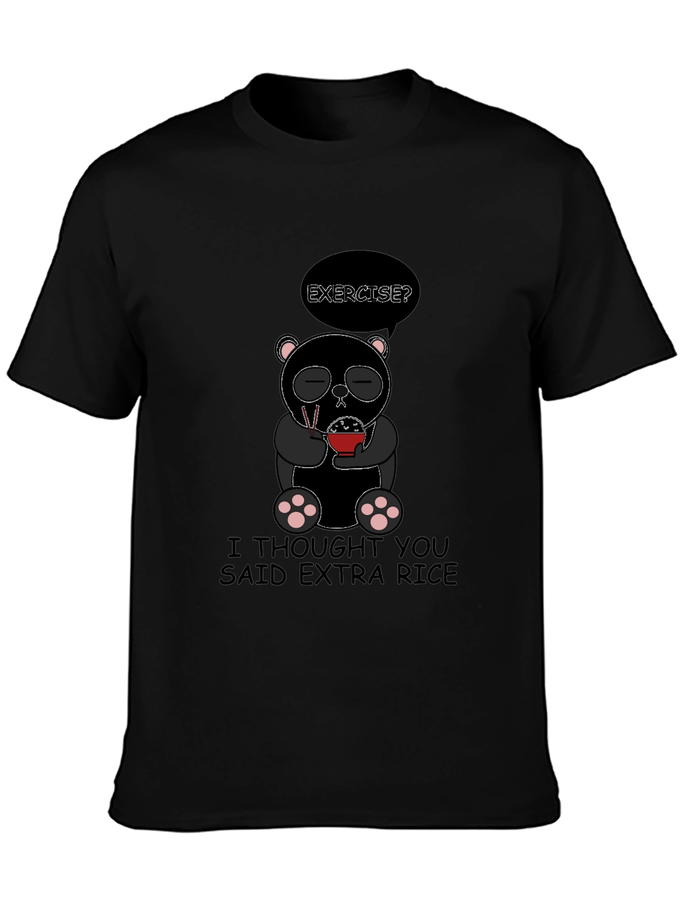 Extra Rice Panda Graphic T-Shirt