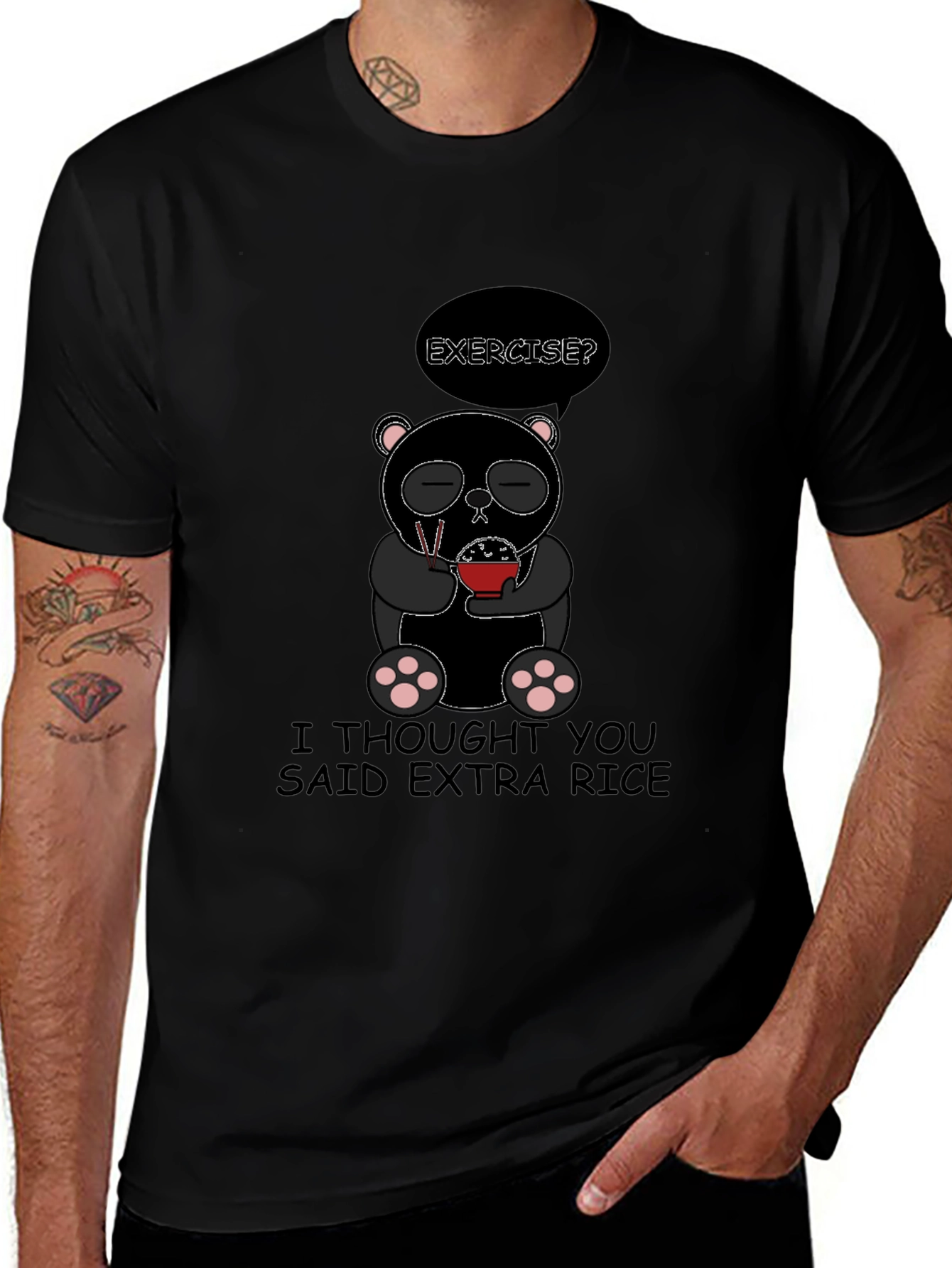 Extra Rice Panda Graphic T-Shirt