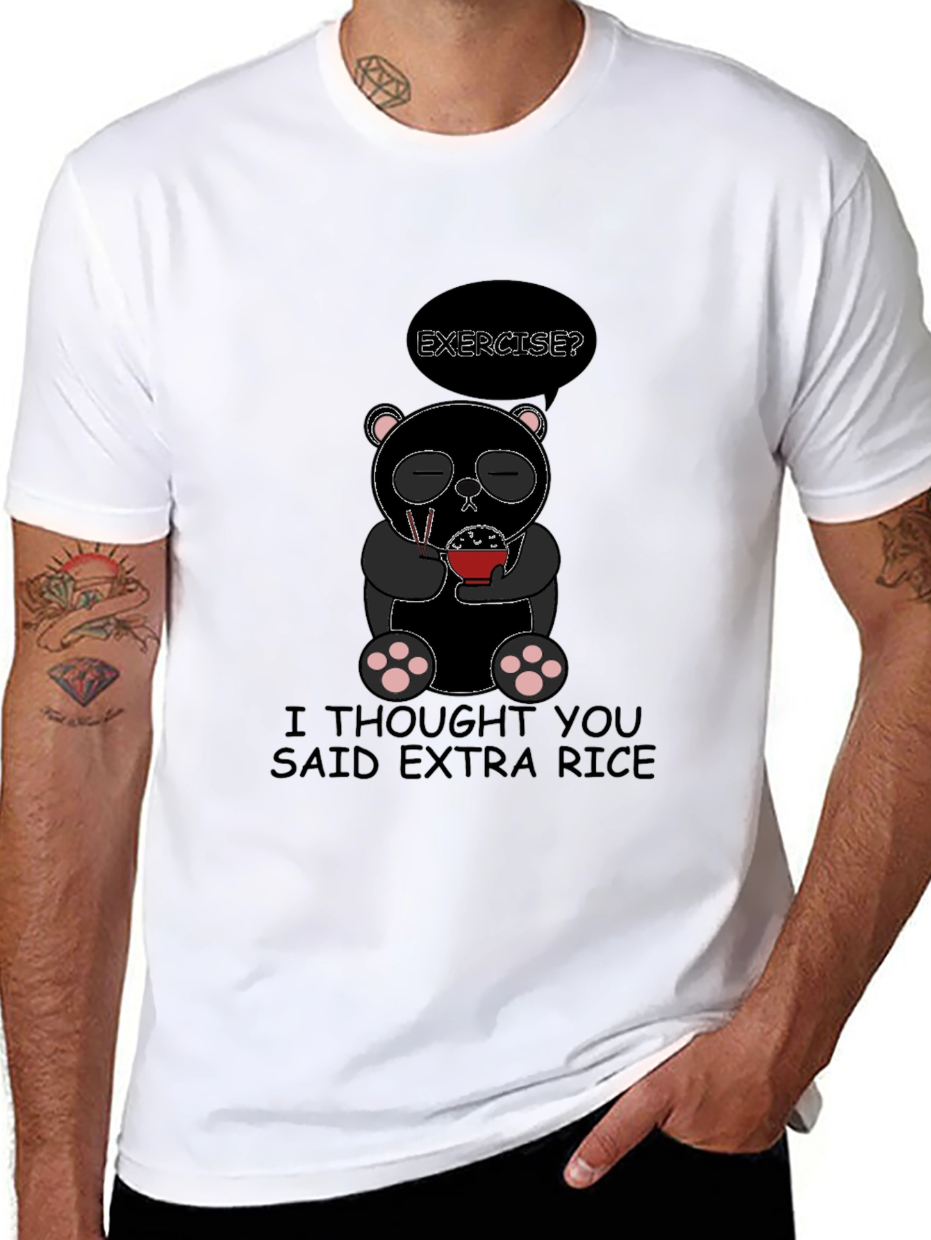 Extra Rice Panda Graphic T-Shirt