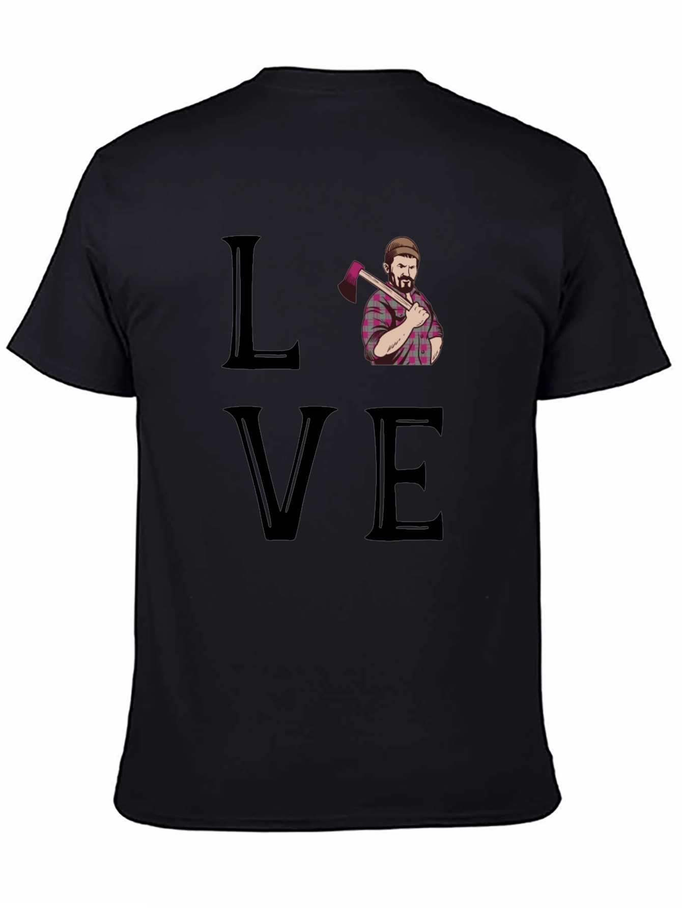 Love Lumberjack Black T-Shirt
