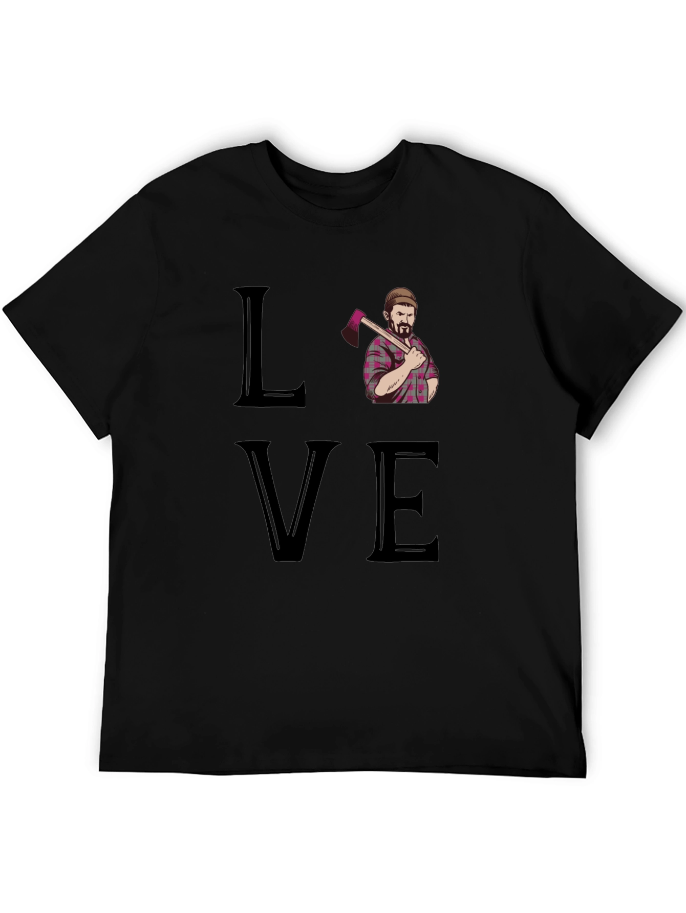 Love Lumberjack Black T-Shirt