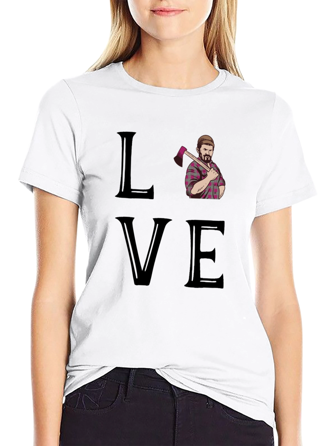 Love Lumberjack Black T-Shirt