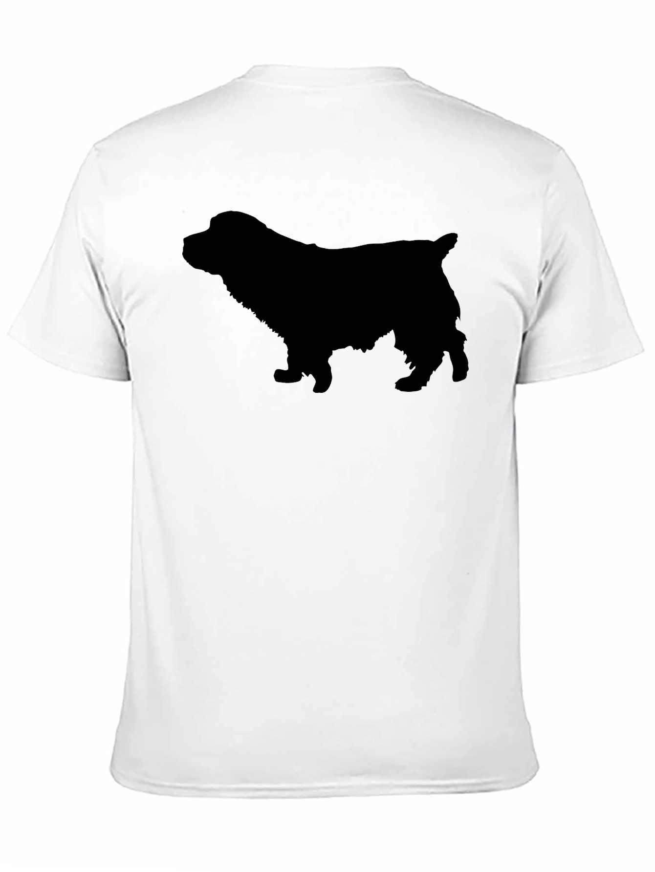 Black Spaniel Dog Silhouette T-Shirt