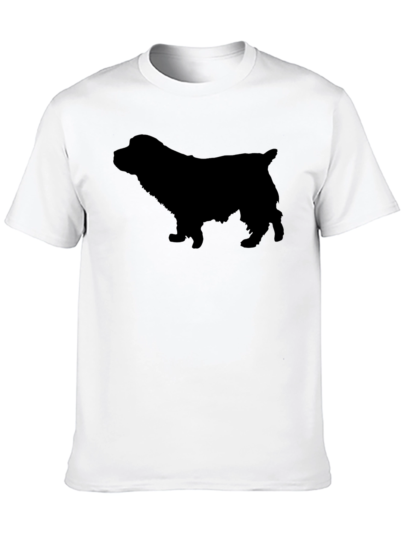 Black Spaniel Dog Silhouette T-Shirt