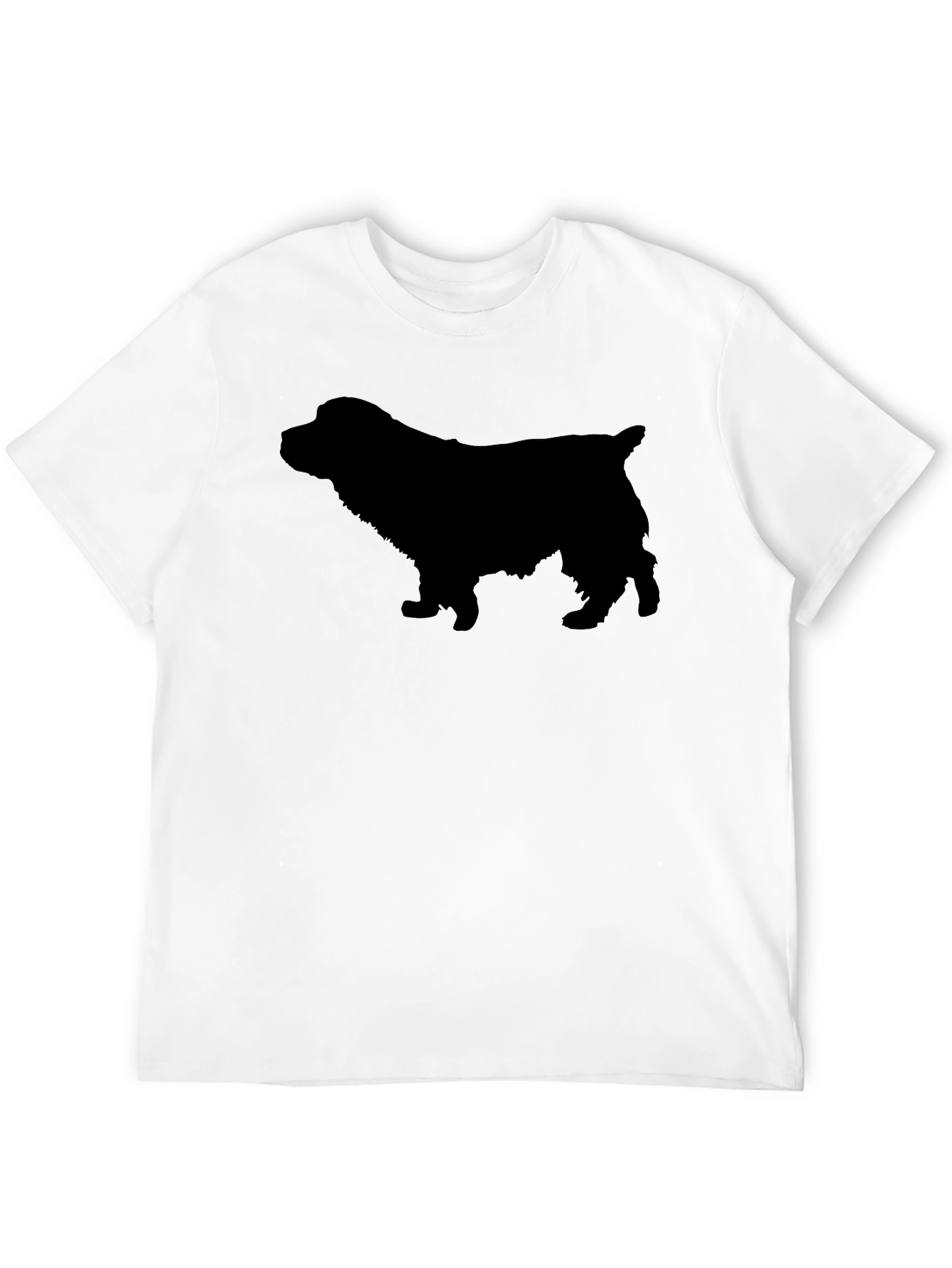 Black Spaniel Dog Silhouette T-Shirt