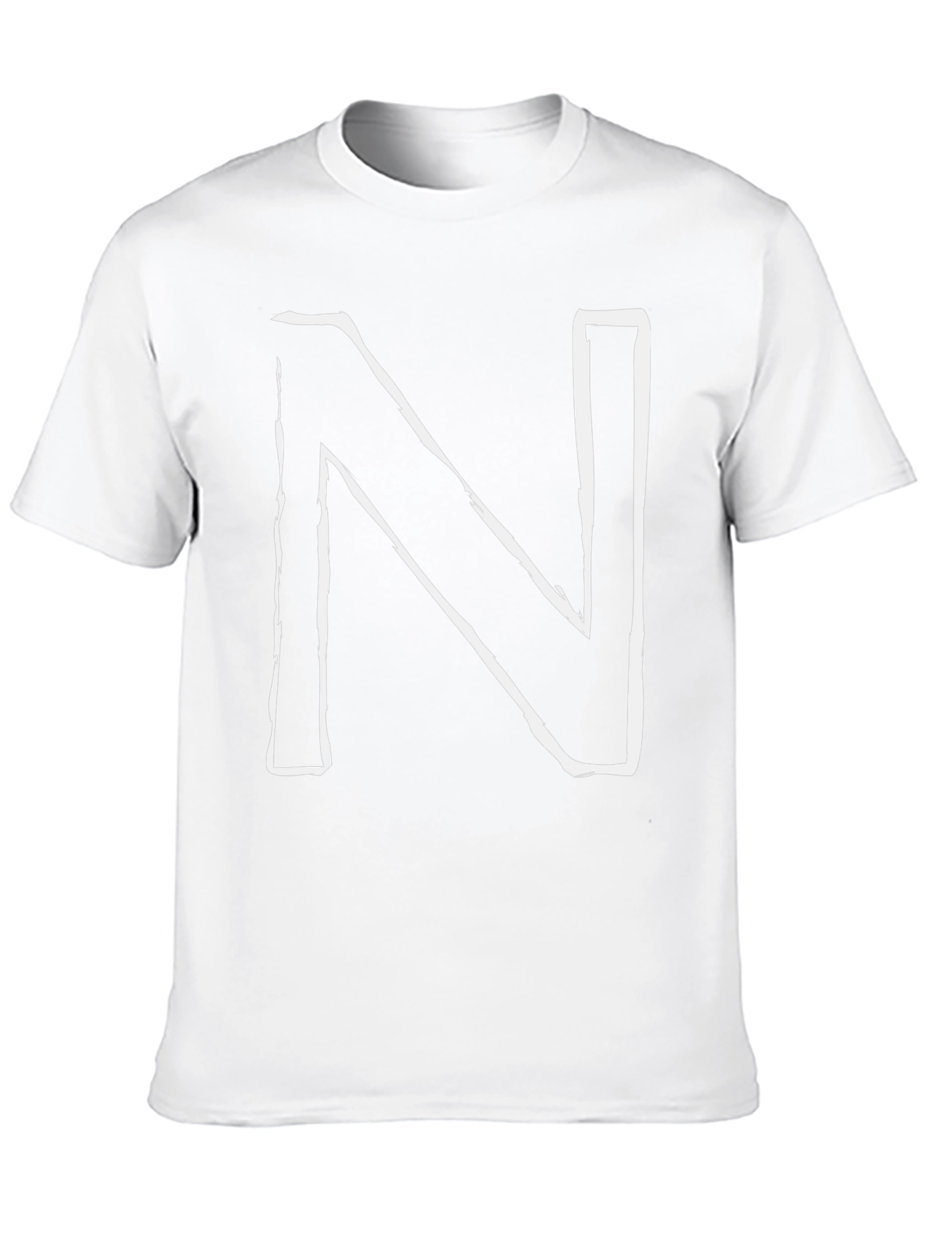 Bold N Graphic Tee - Stylish Black T-Shirt