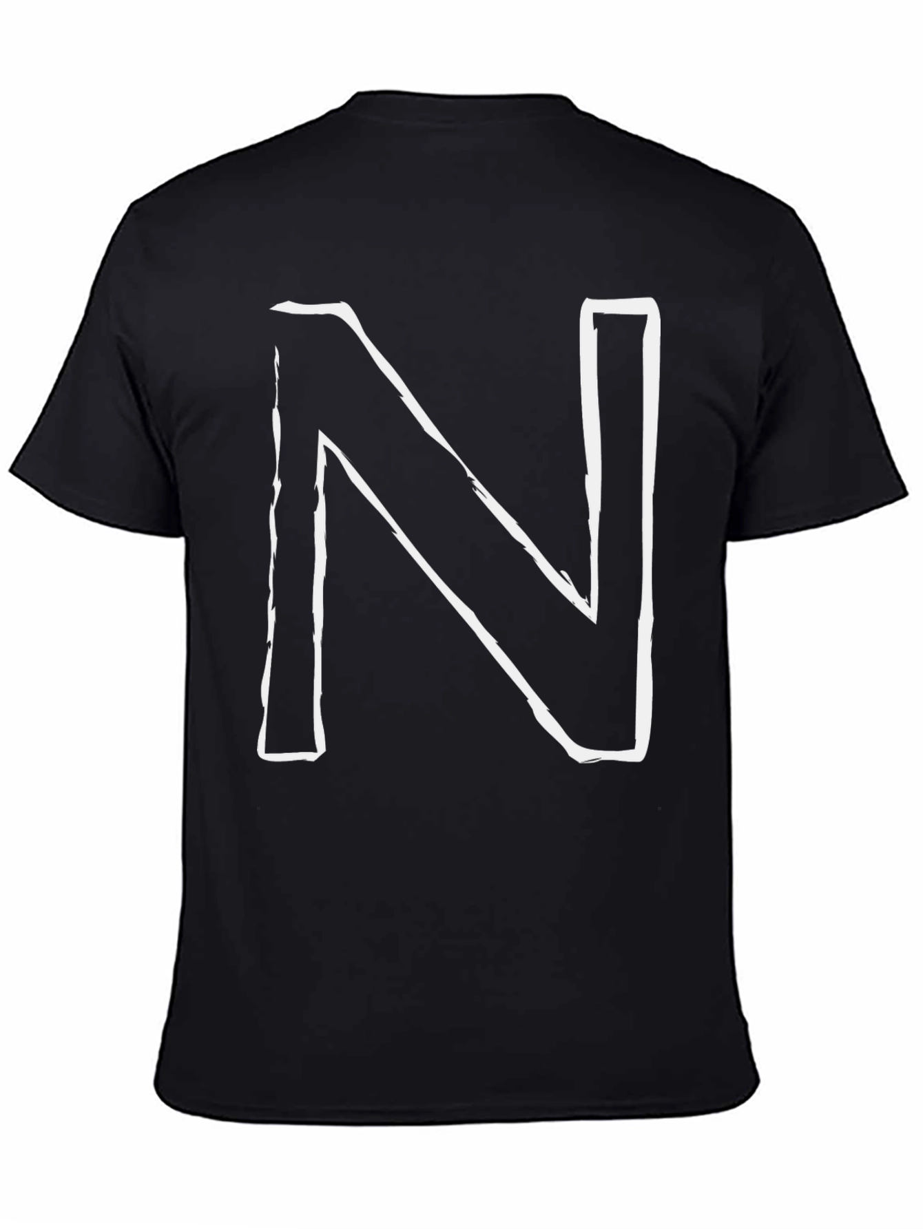 Bold N Graphic Tee - Stylish Black T-Shirt