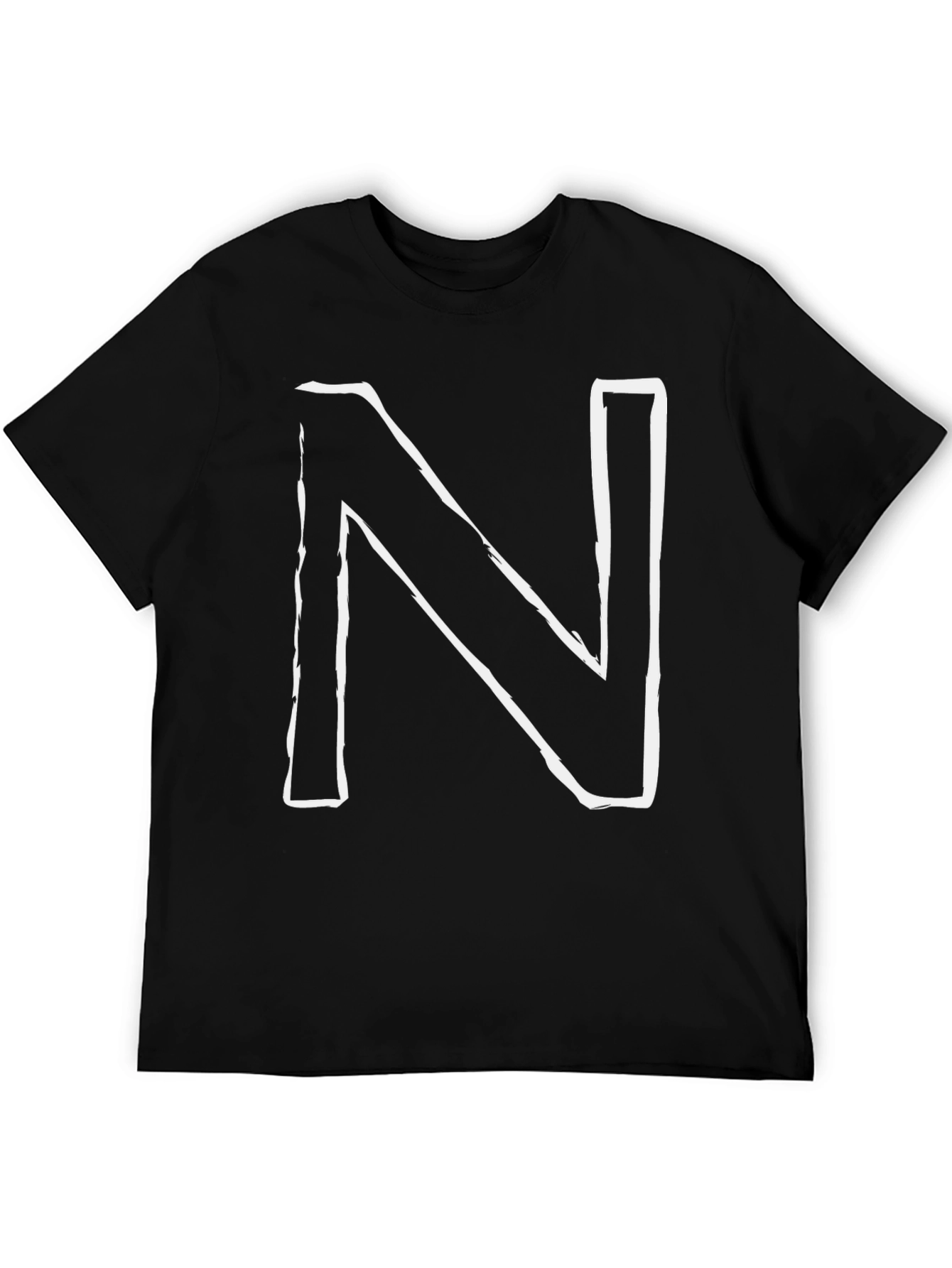 Bold N Graphic Tee - Stylish Black T-Shirt
