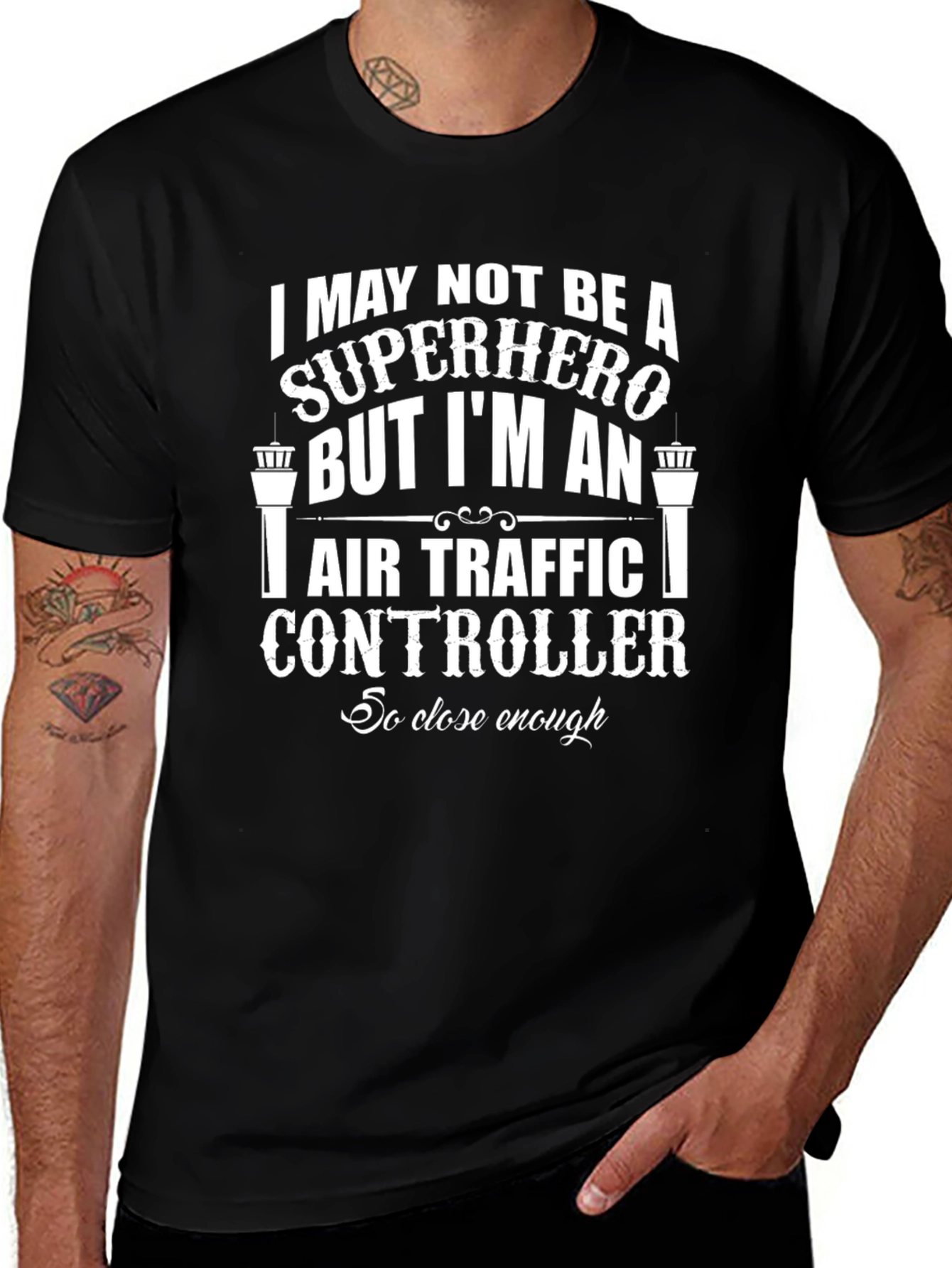 Air Traffic Controller T-Shirt - Not a Superhero Gift