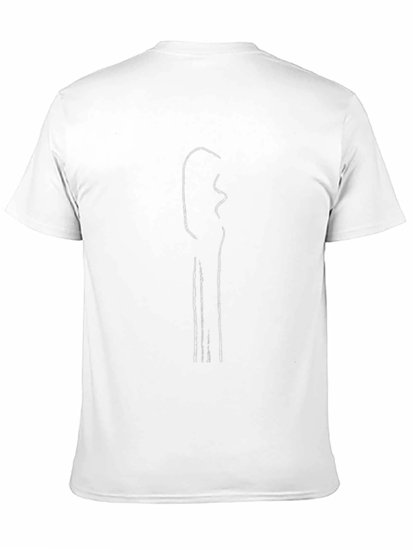 Minimalist Guitar Headstock Outline T-Shirt - Black
