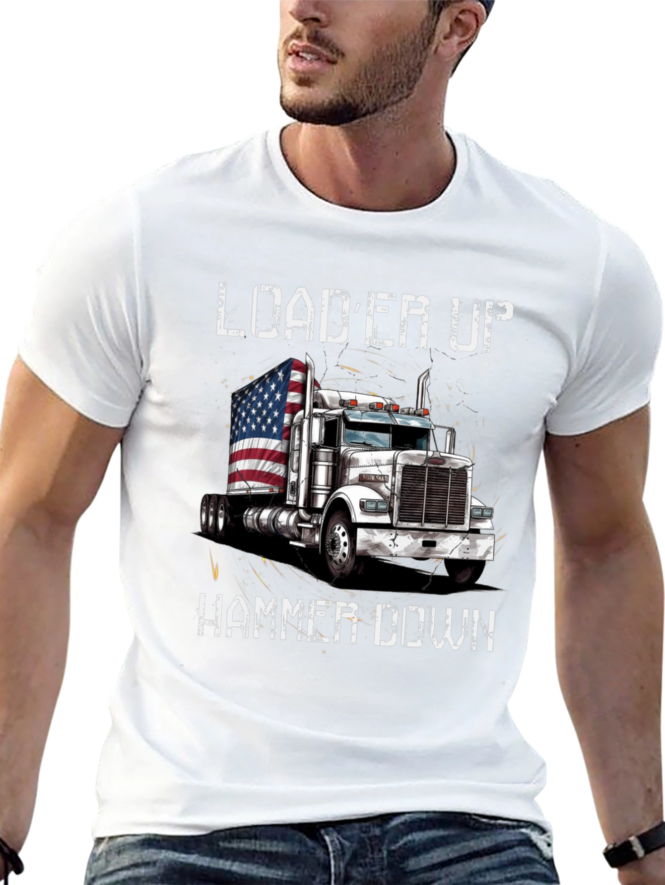 Loader Up Hammer Down Trucker T-Shirt