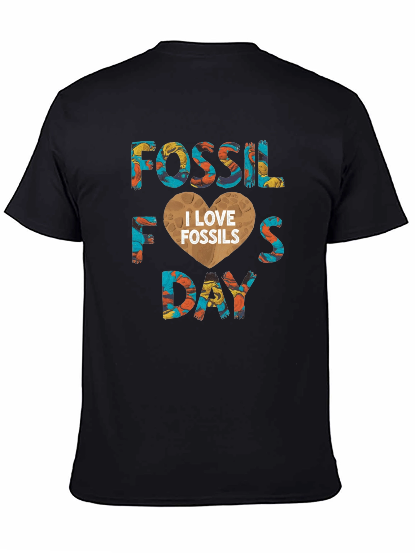 Fossil Day I Love Fossils Graphic Tee Shirt