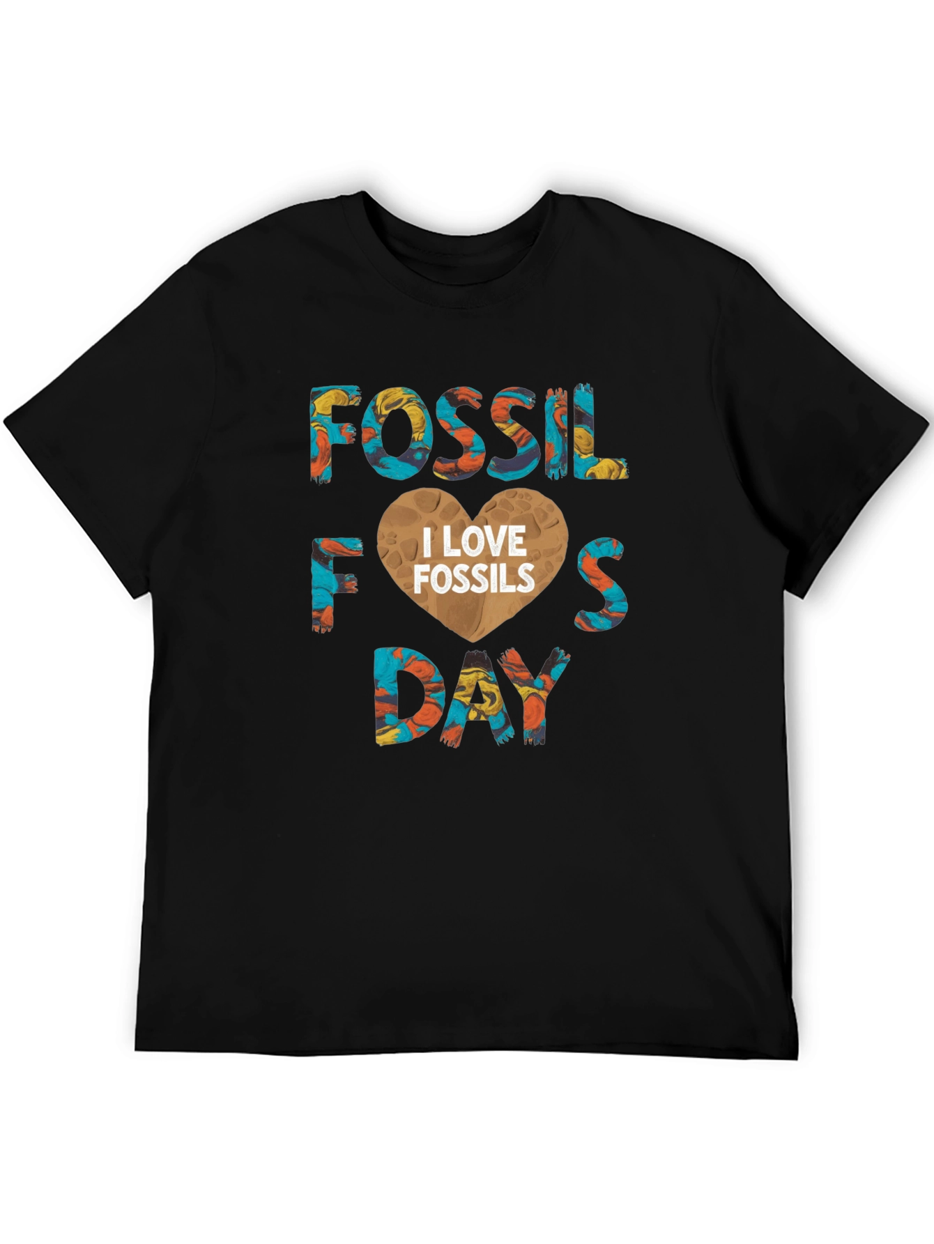 Fossil Day I Love Fossils Graphic Tee Shirt