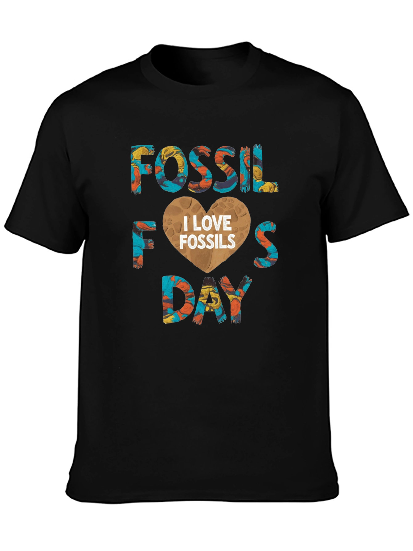 Fossil Day I Love Fossils Graphic Tee Shirt
