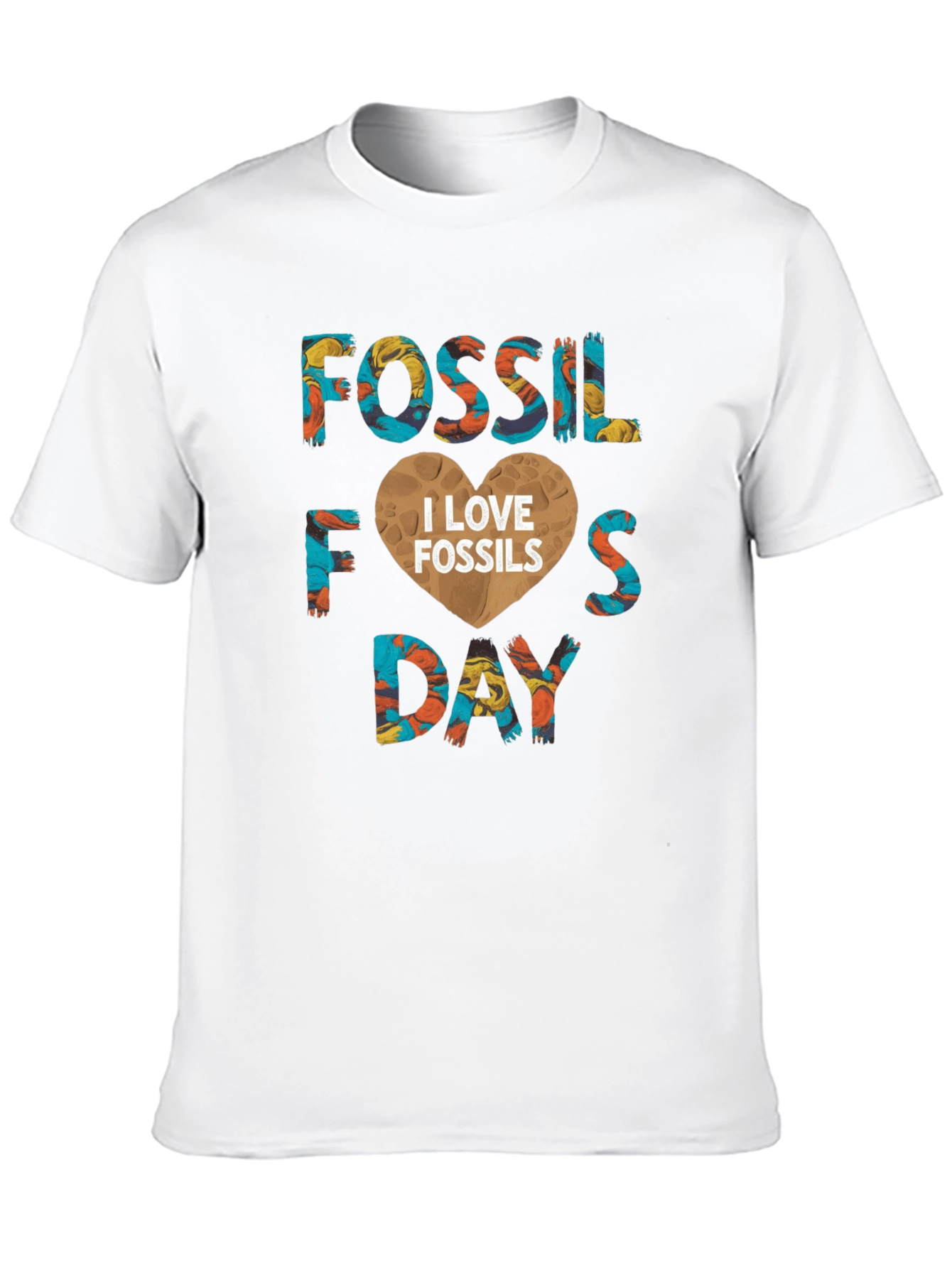 Fossil Day I Love Fossils Graphic Tee Shirt
