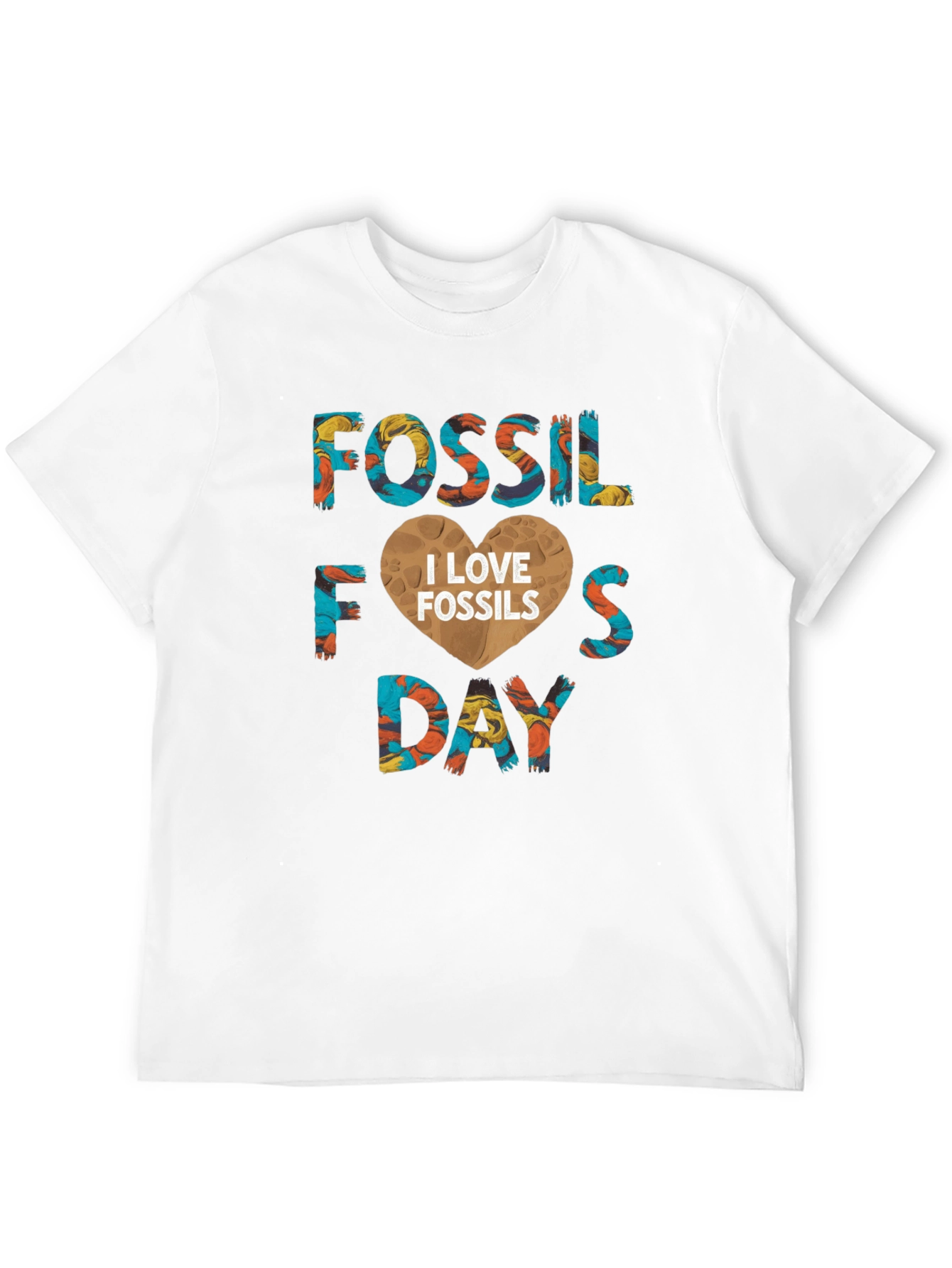 Fossil Day I Love Fossils Graphic Tee Shirt