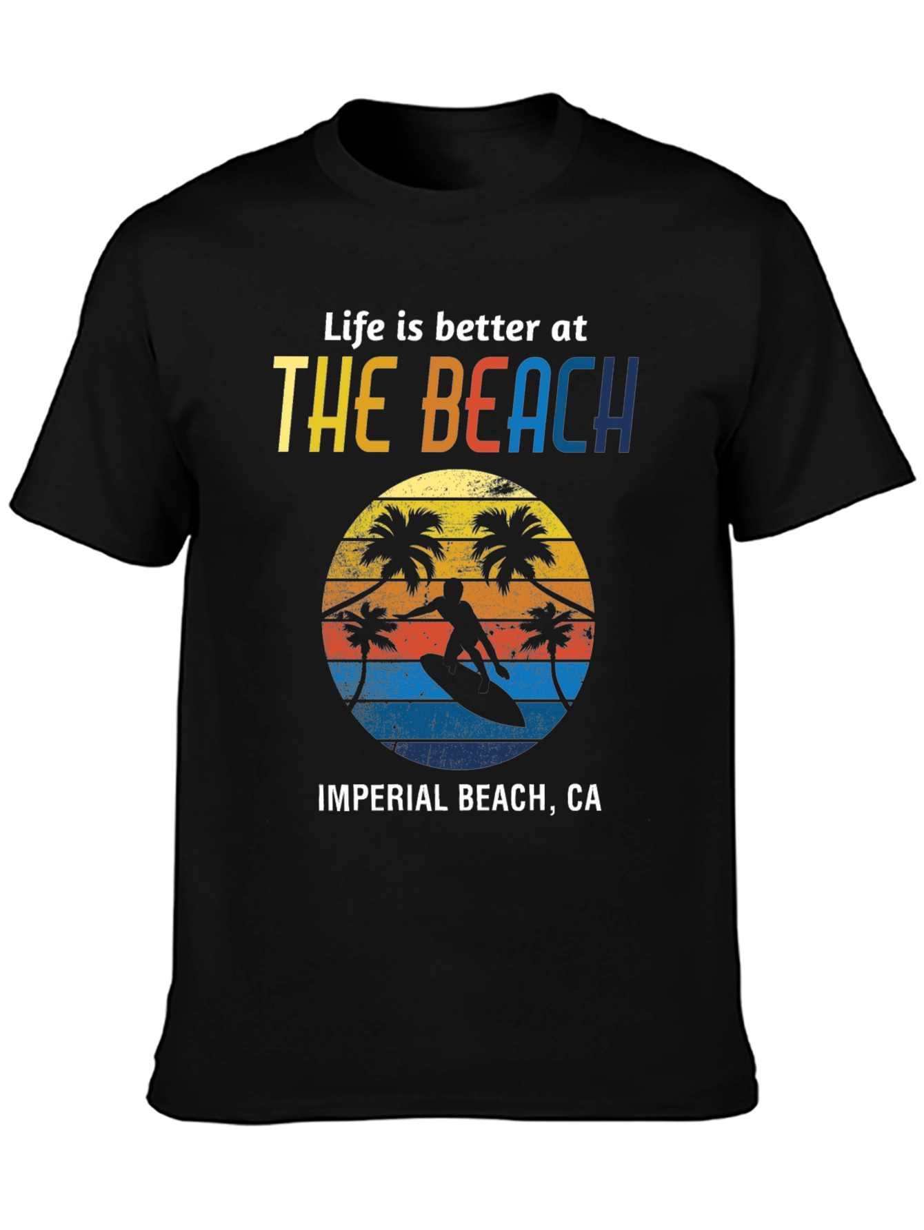 Imperial Beach CA T-Shirt Surfer Design