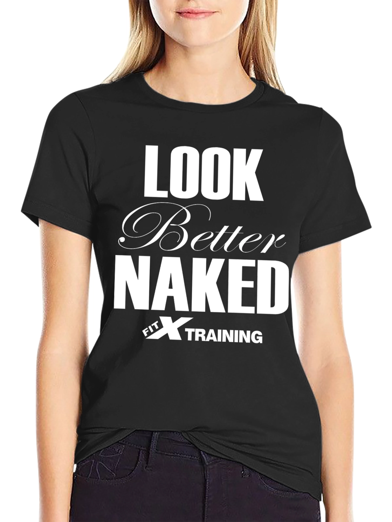Look Better Naked Fit X Training Black T-Shirt