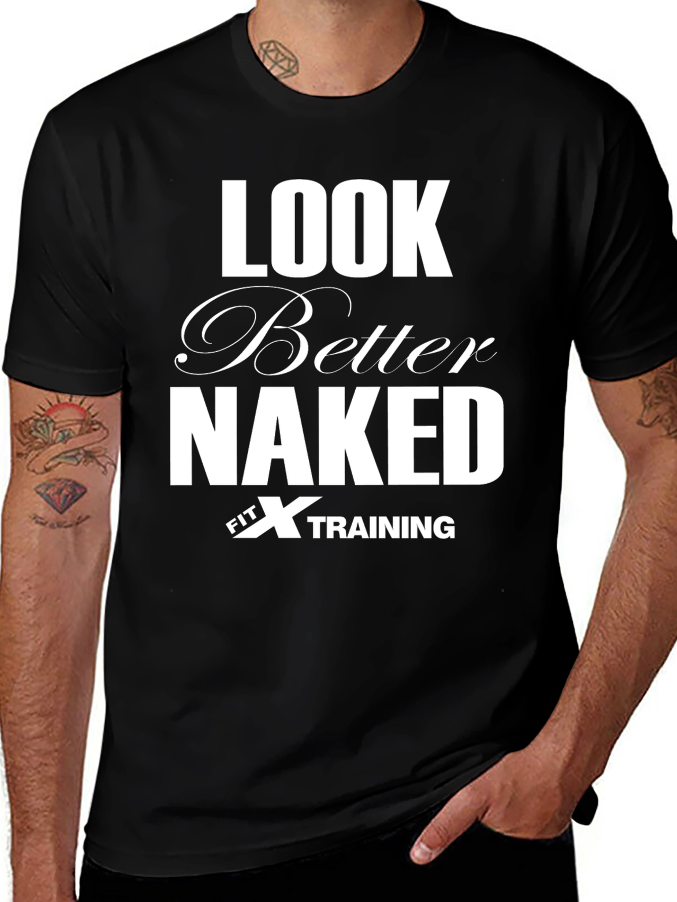 Look Better Naked Fit X Training Black T-Shirt