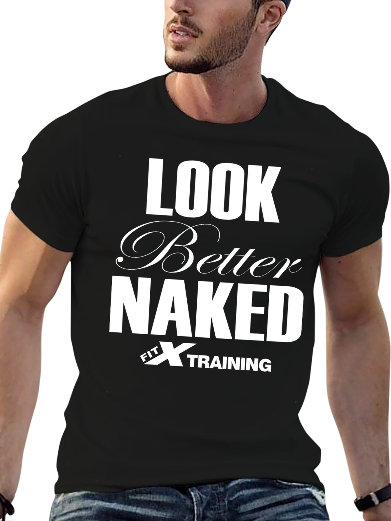 Look Better Naked Fit X Training Black T-Shirt