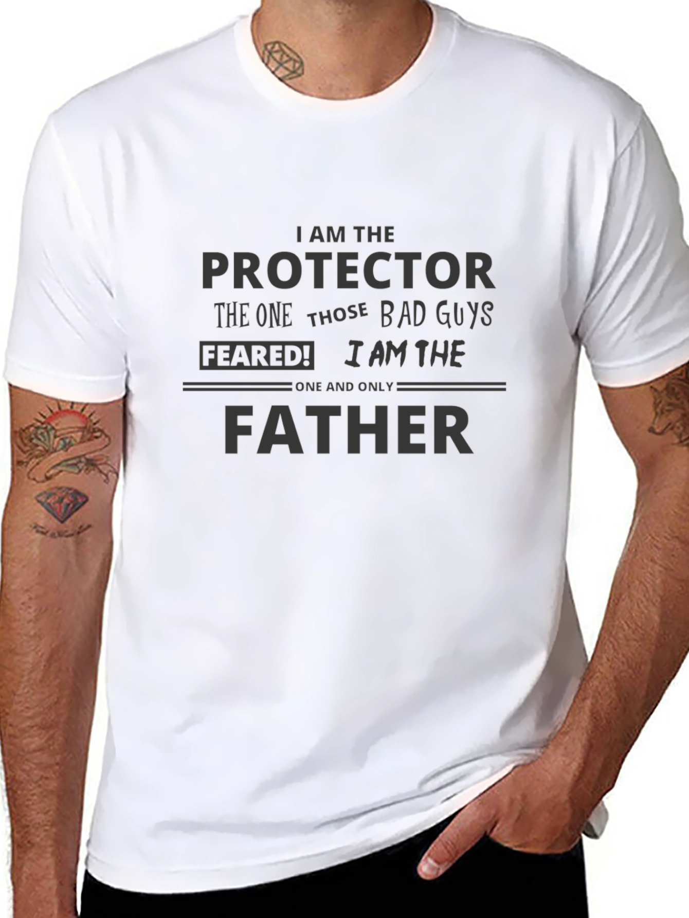 Protector Father Black T-Shirt